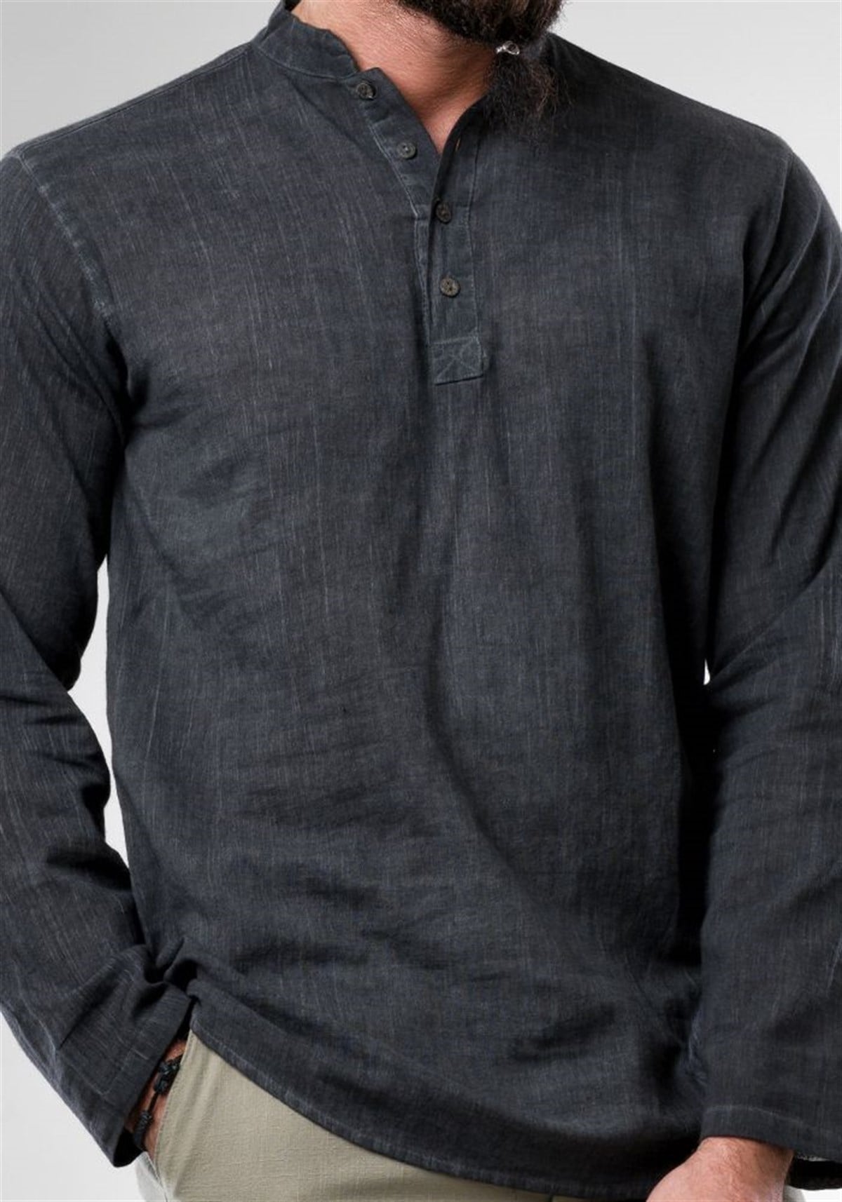 Siyah Hakim Yaka Tshirt