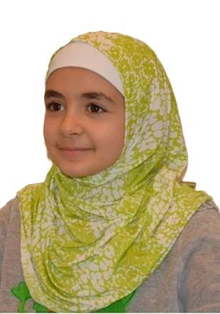 Yeşil Dalga Çocuk Pratik Eşarp