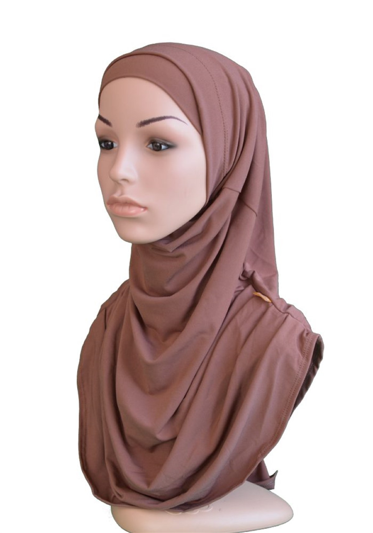 Açık Kahverengi Pratik Eşarp