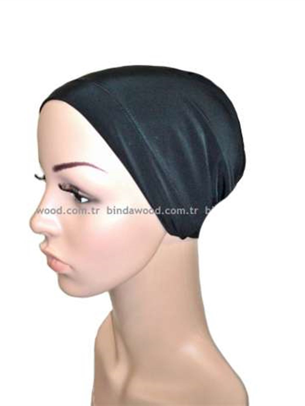 Arkası Boş Siyah Tesettür Bone