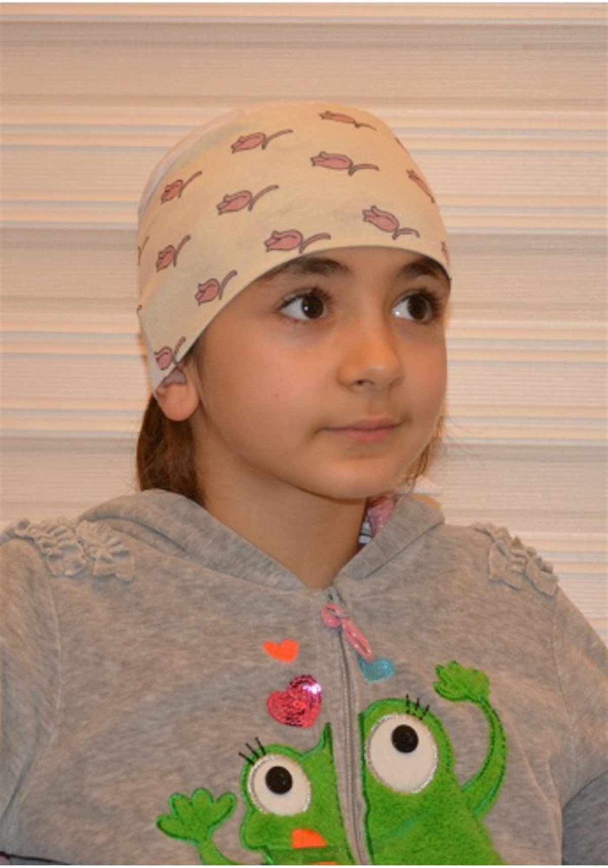 Bej Desen Çocuk Bone