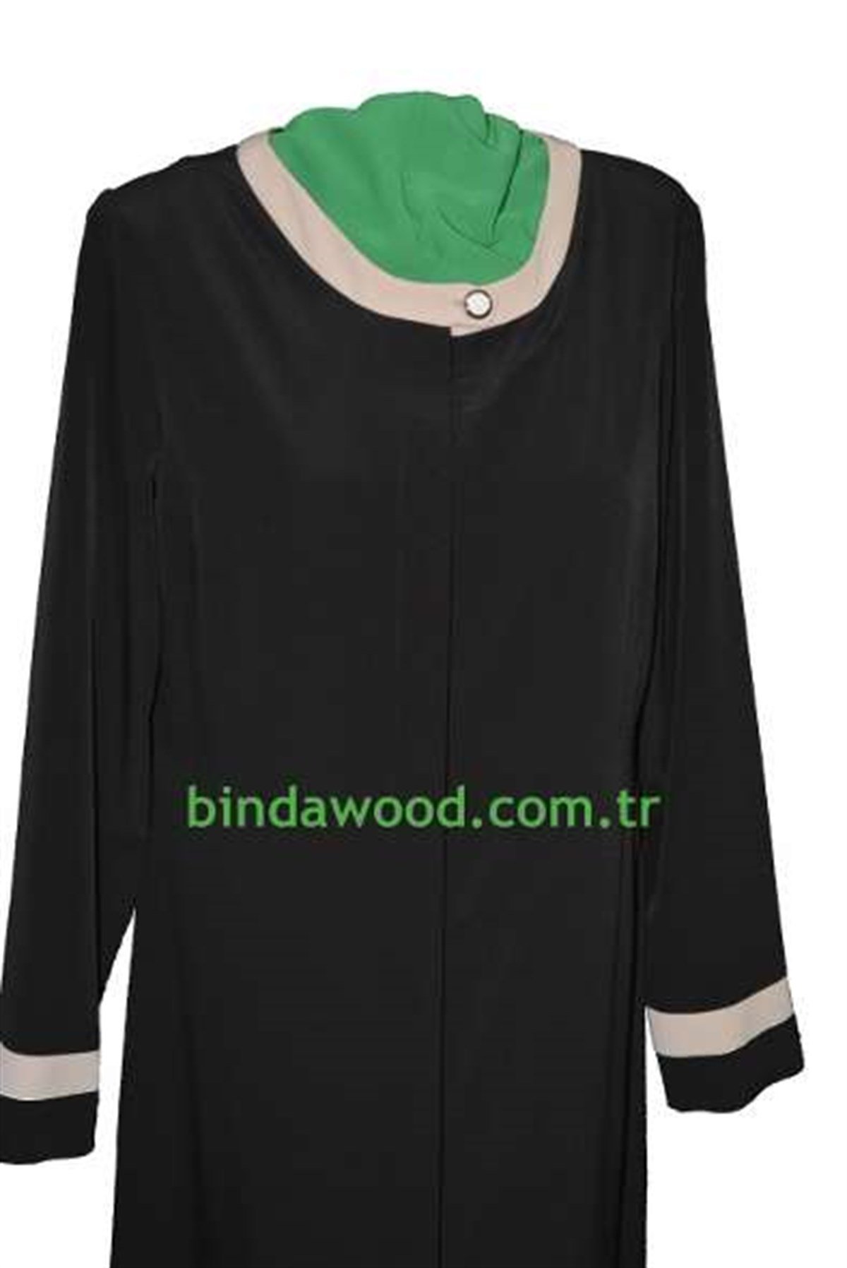 Bej Kol Yakalı Tesettür Ferace