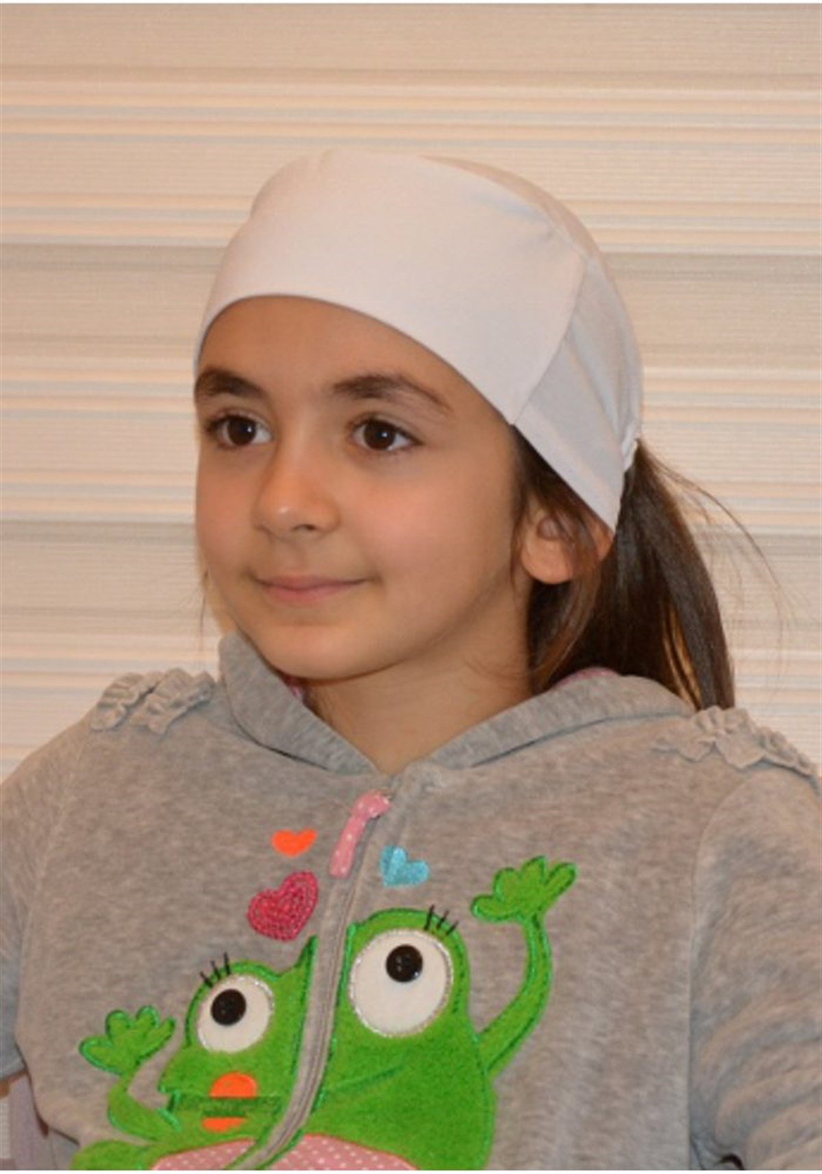 Beyaz Çocuk Bone - 3726