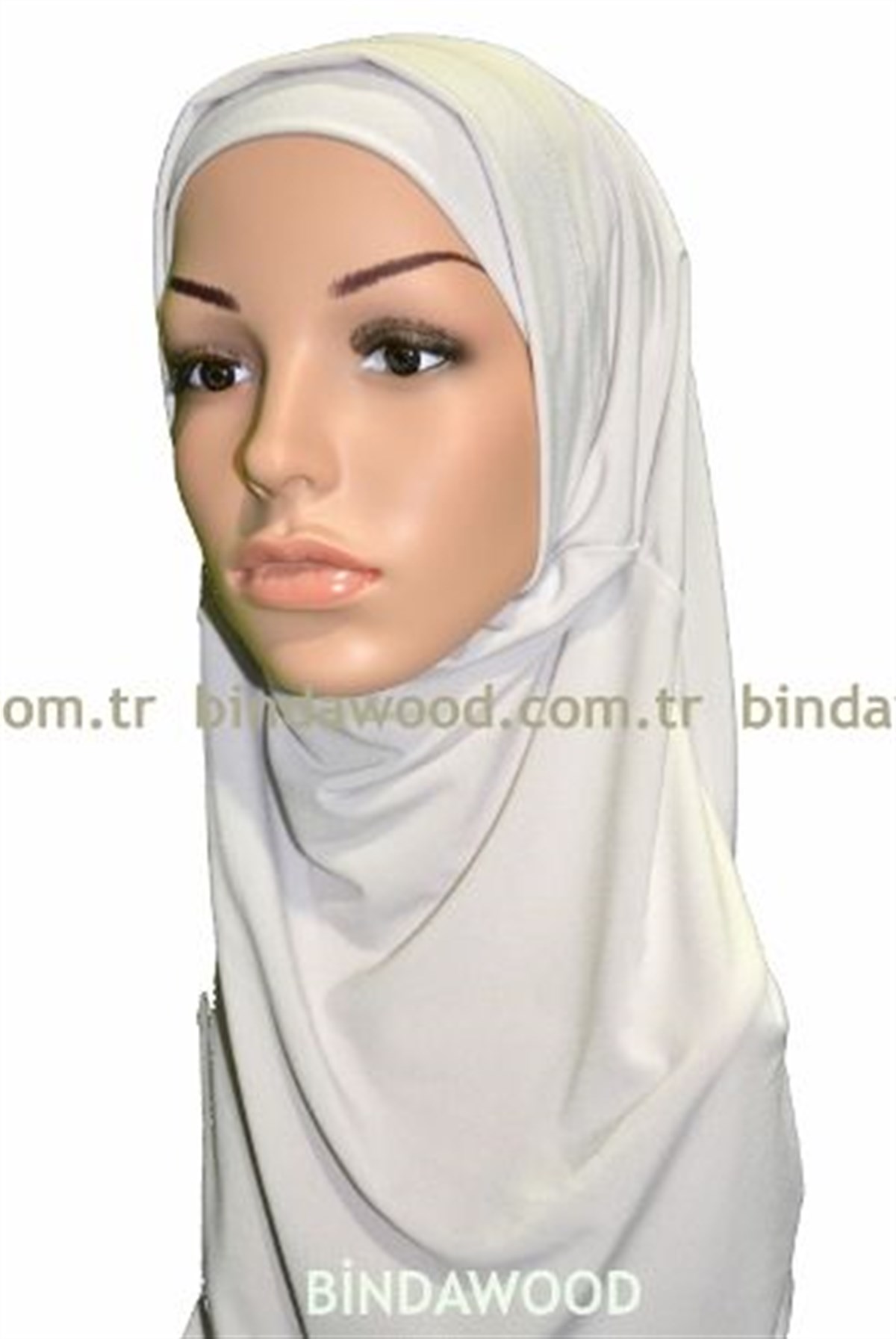 Beyaz Soft Pratik Eşarp