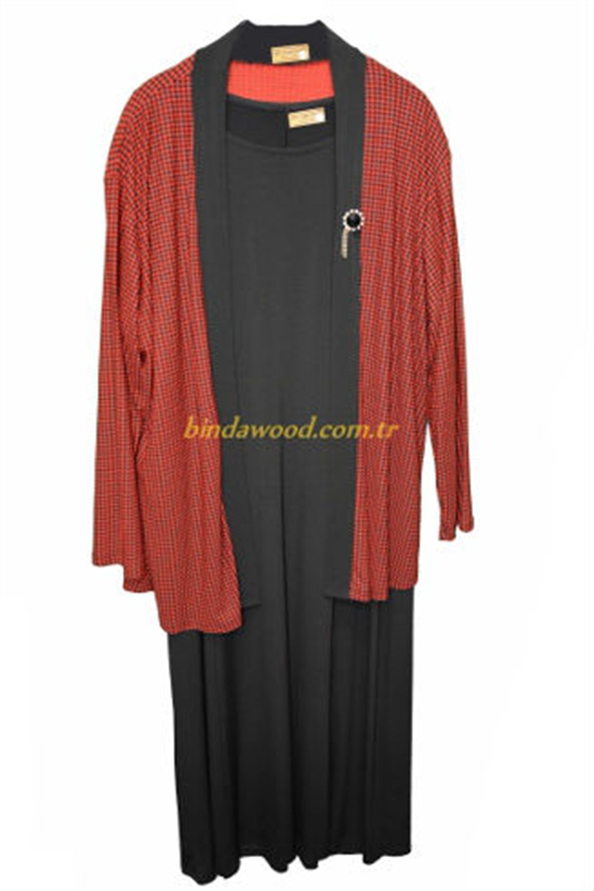 Bordo Takım Anne Elbise