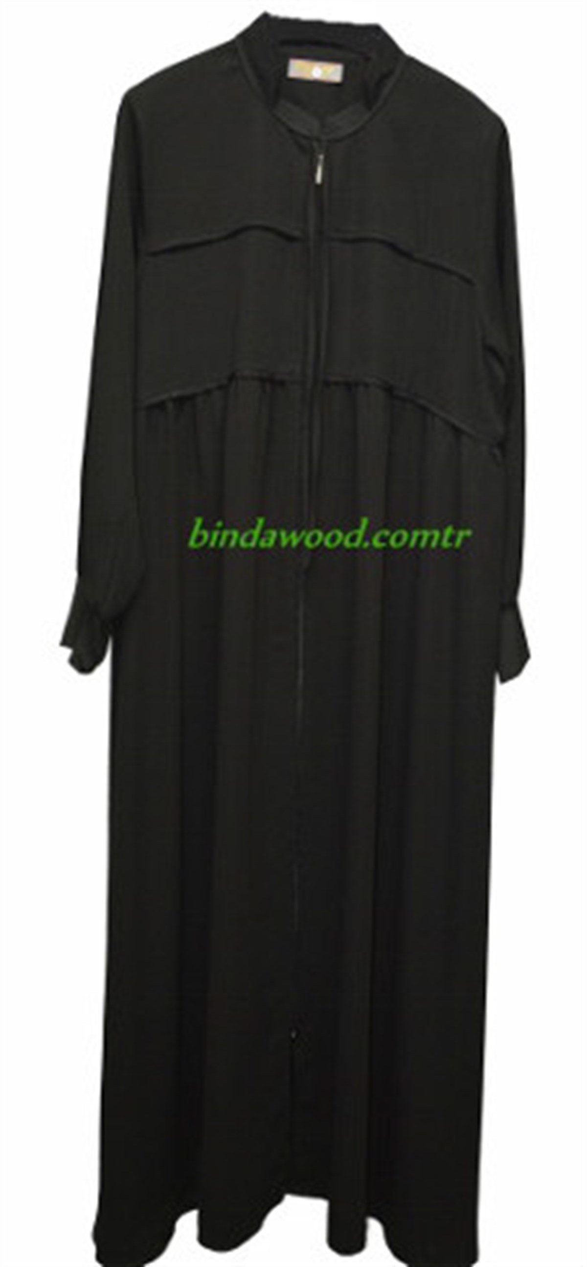 Büzgülü Siyah Tesettür Ferace