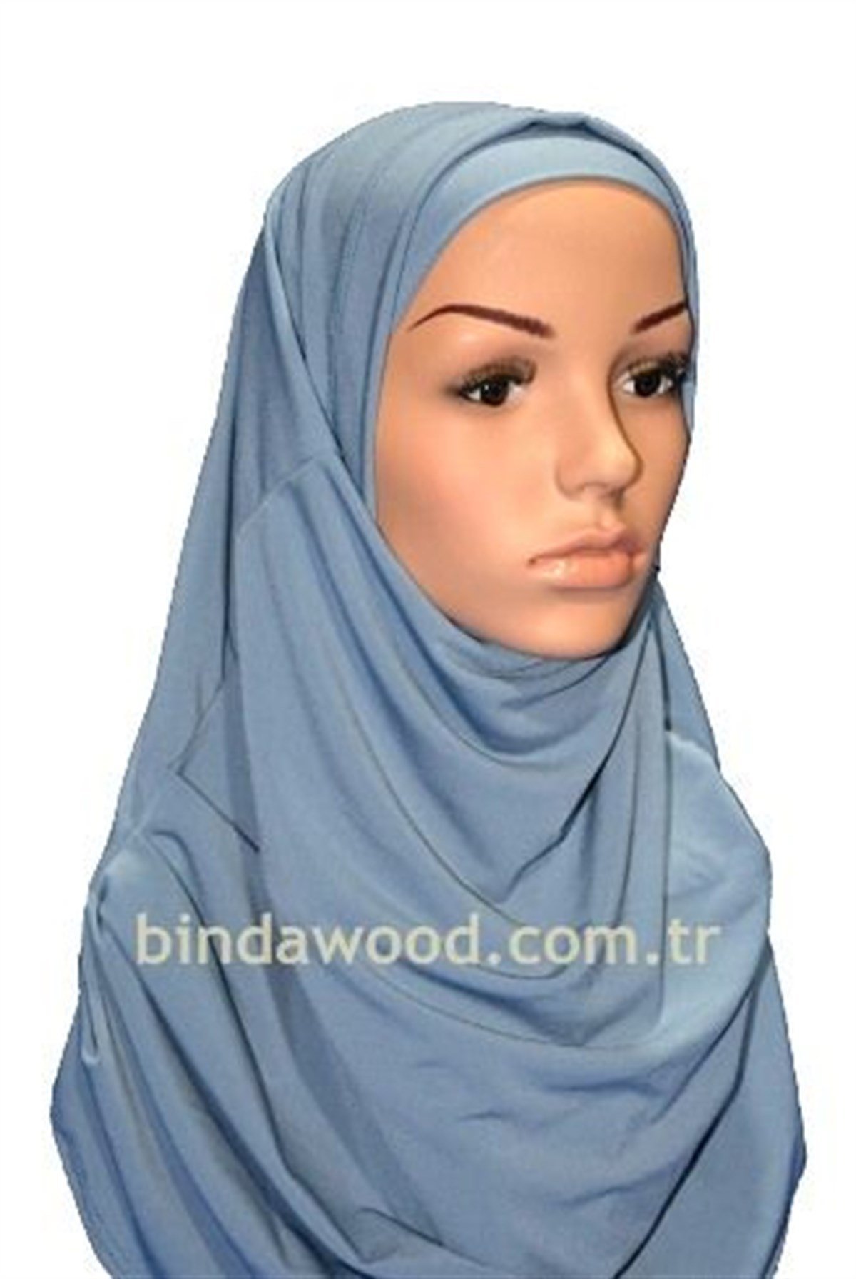 Çelik Mavisi Gri Tonu Pratik Eşarp