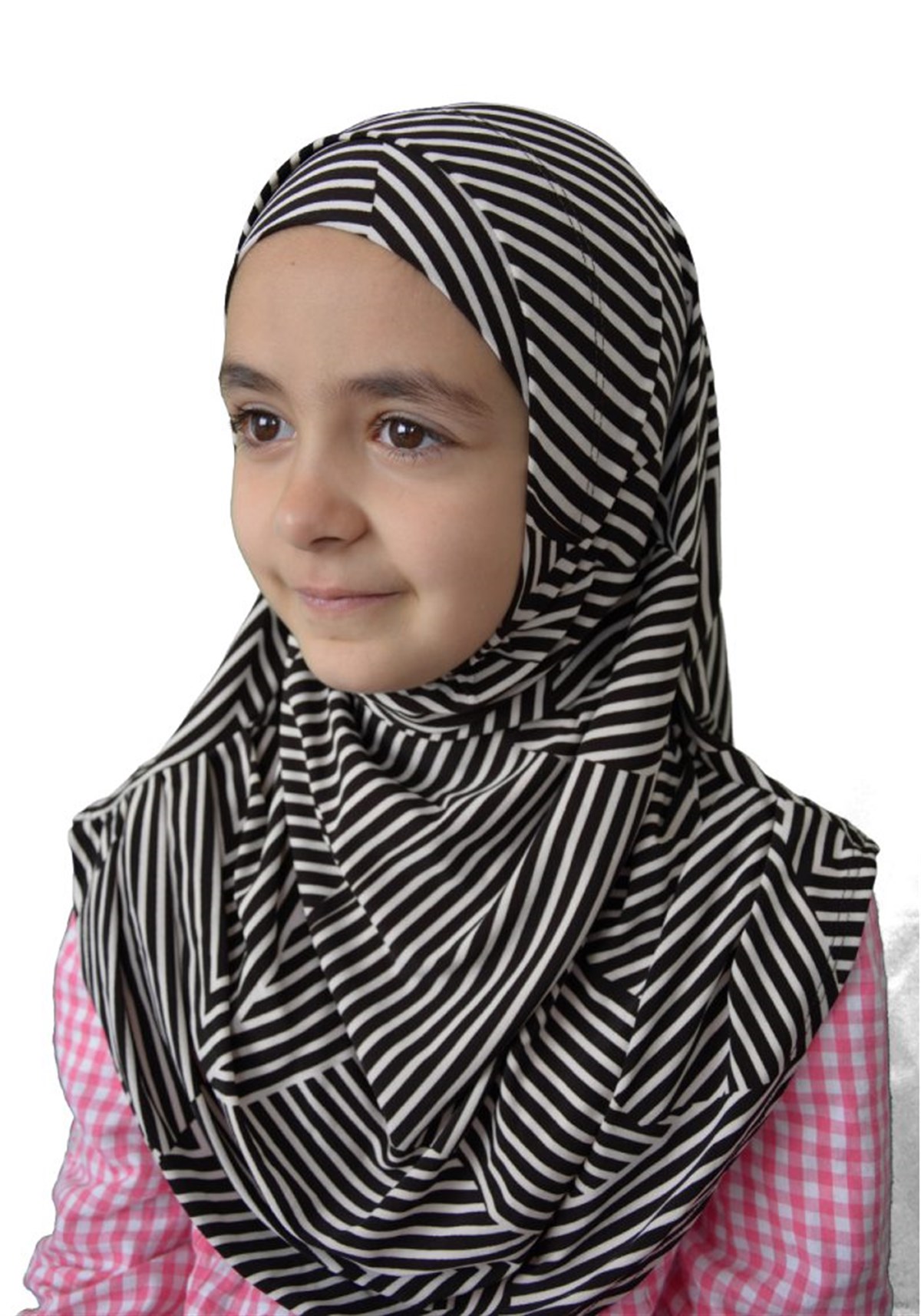 Çizgi Desen Çocuk Pratik Eşarp