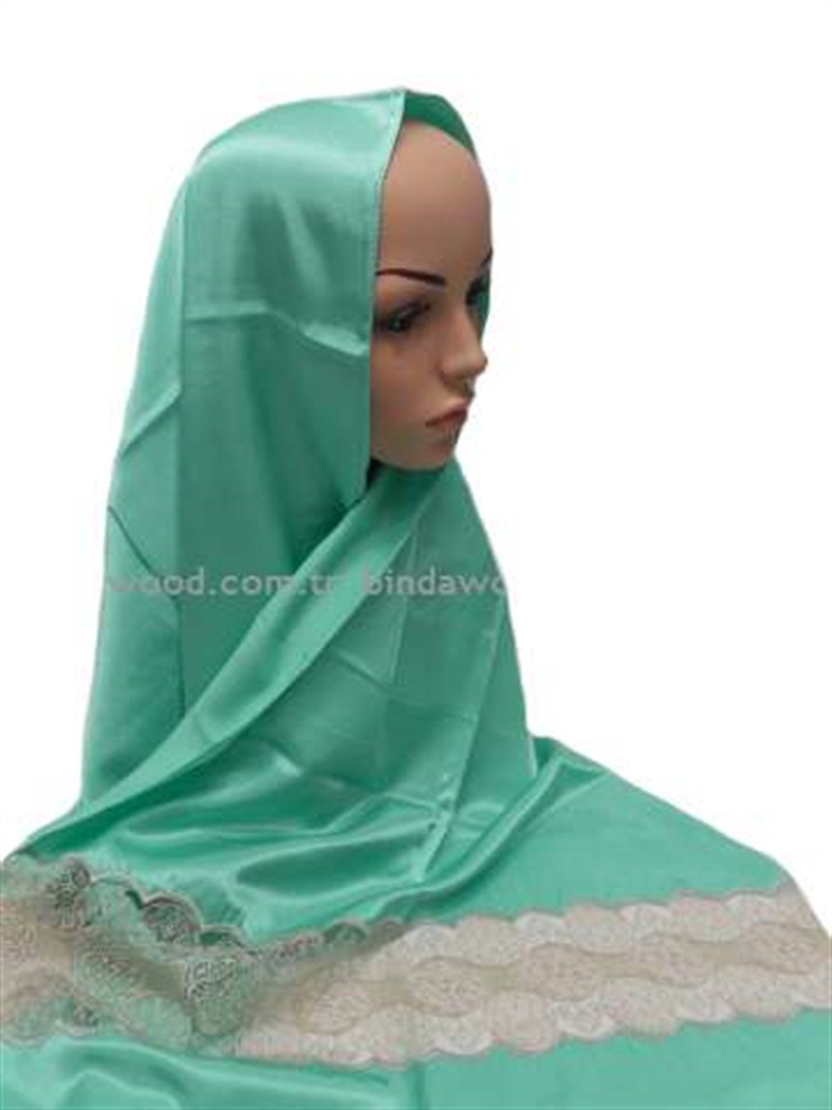 Dantelli Şal Açık Yeşil