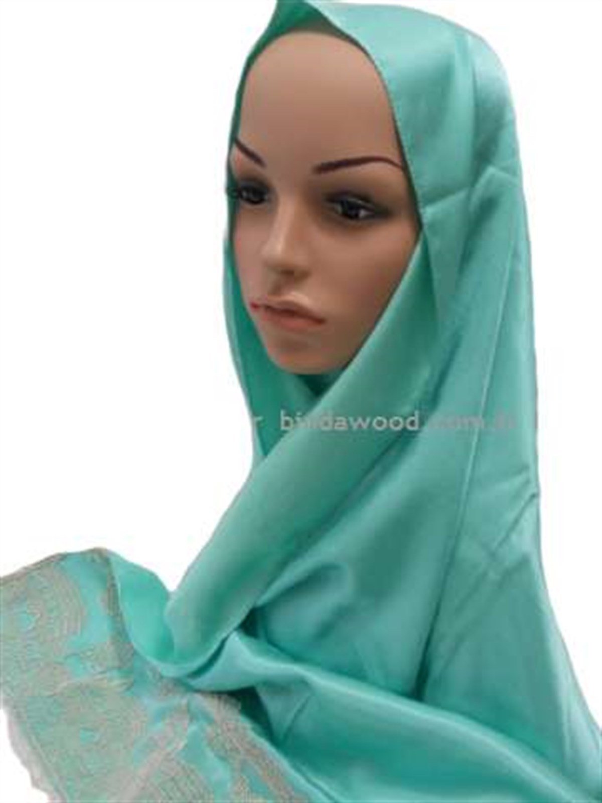 Dantelli Şal Galata Su Yeşili