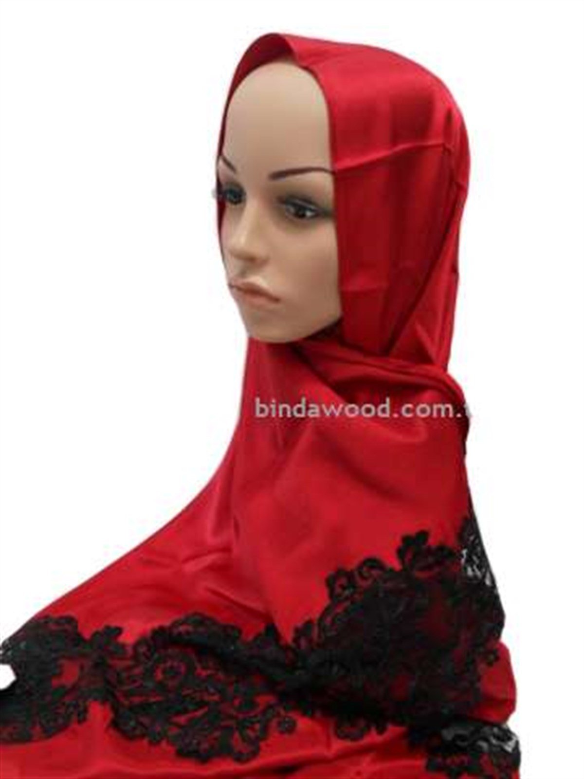 Dantelli Şal Kırmızı