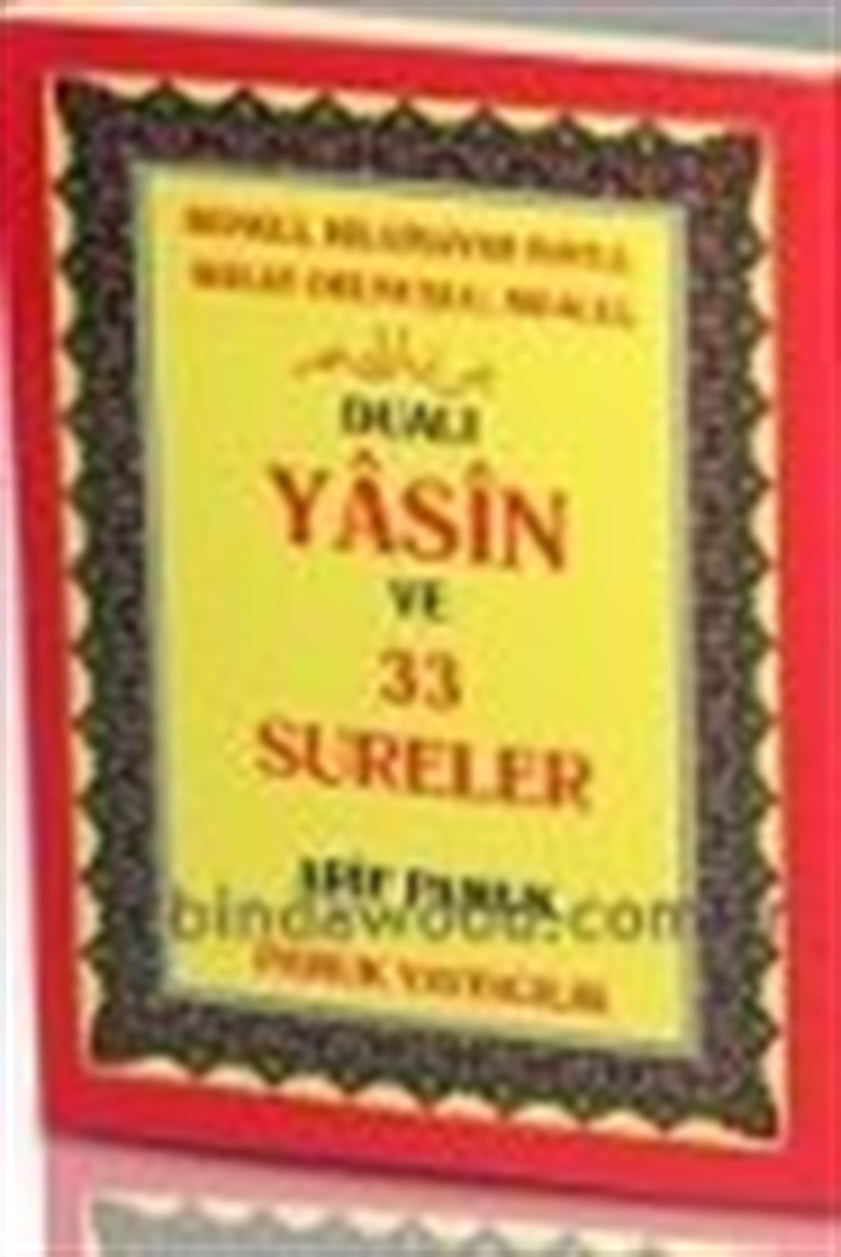 Dualı Sureler ve 33 Sureler Üçlü Yasin Rahle Boy Şamua Kağıt Renkli Yasin 080