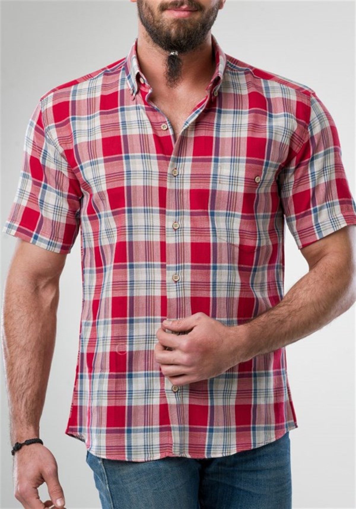 Büyük Beden Kısa Kol Gömlek