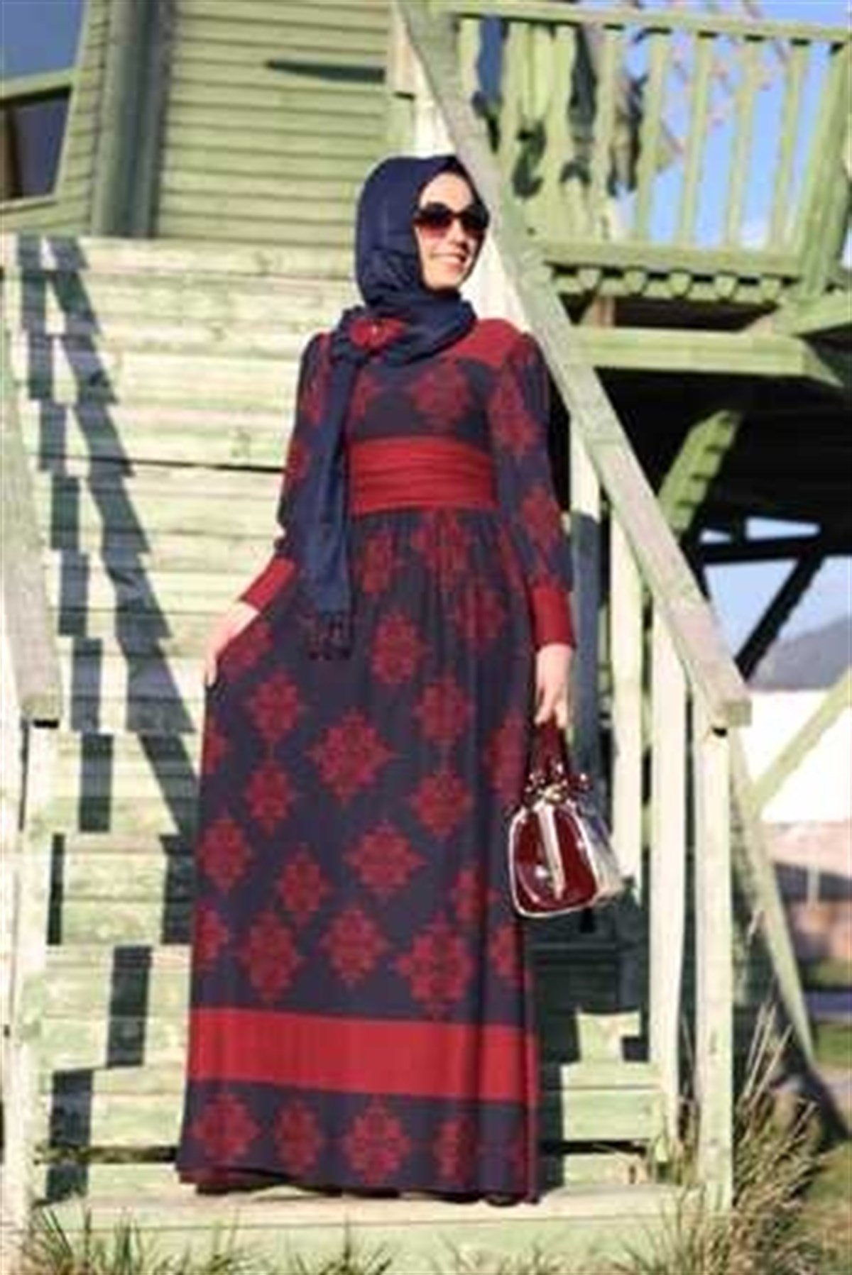 Elbise Şal Bordo 2li Tk