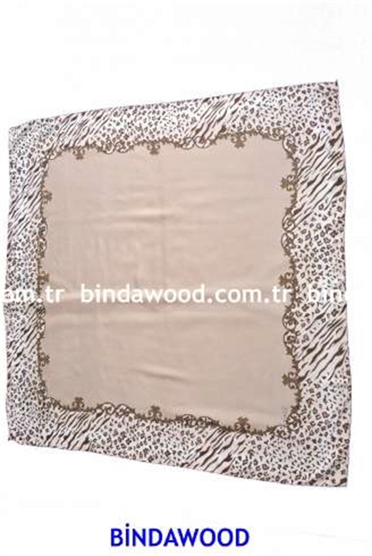 Başörtü Tesettür Eşarp Yazma Kahverengi