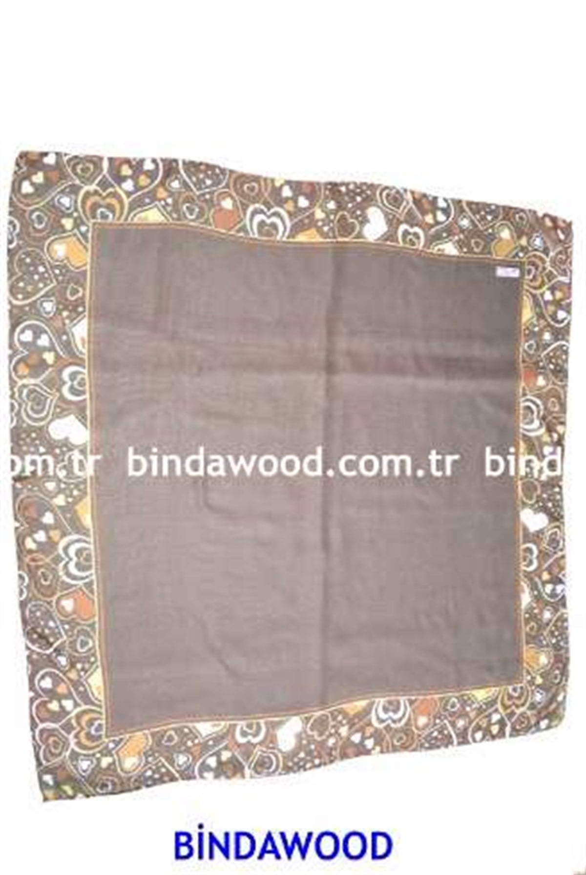 Başörtü Tesettür Eşarp Yazma Koyu Kahve