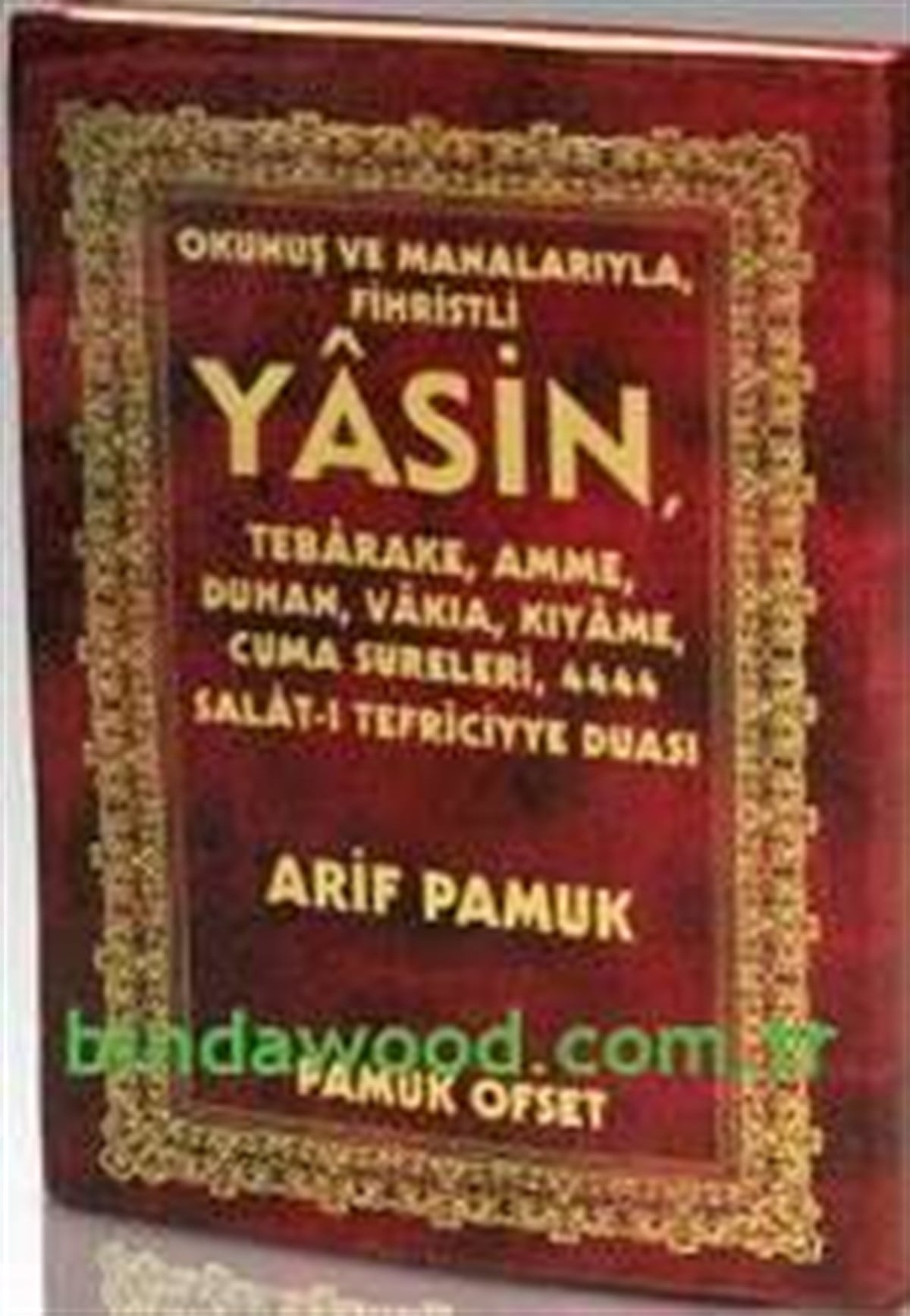 Fihristli Plastik Kapak Okunuş ve Manalarıyla Yasin İki Renk Büyük Cep Boy Yasin 117