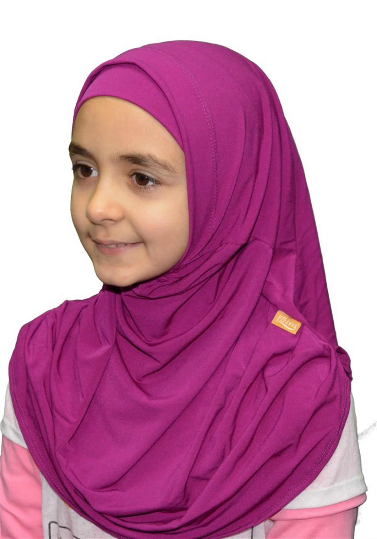 Fuşya Çocuk Pratik Eşarp