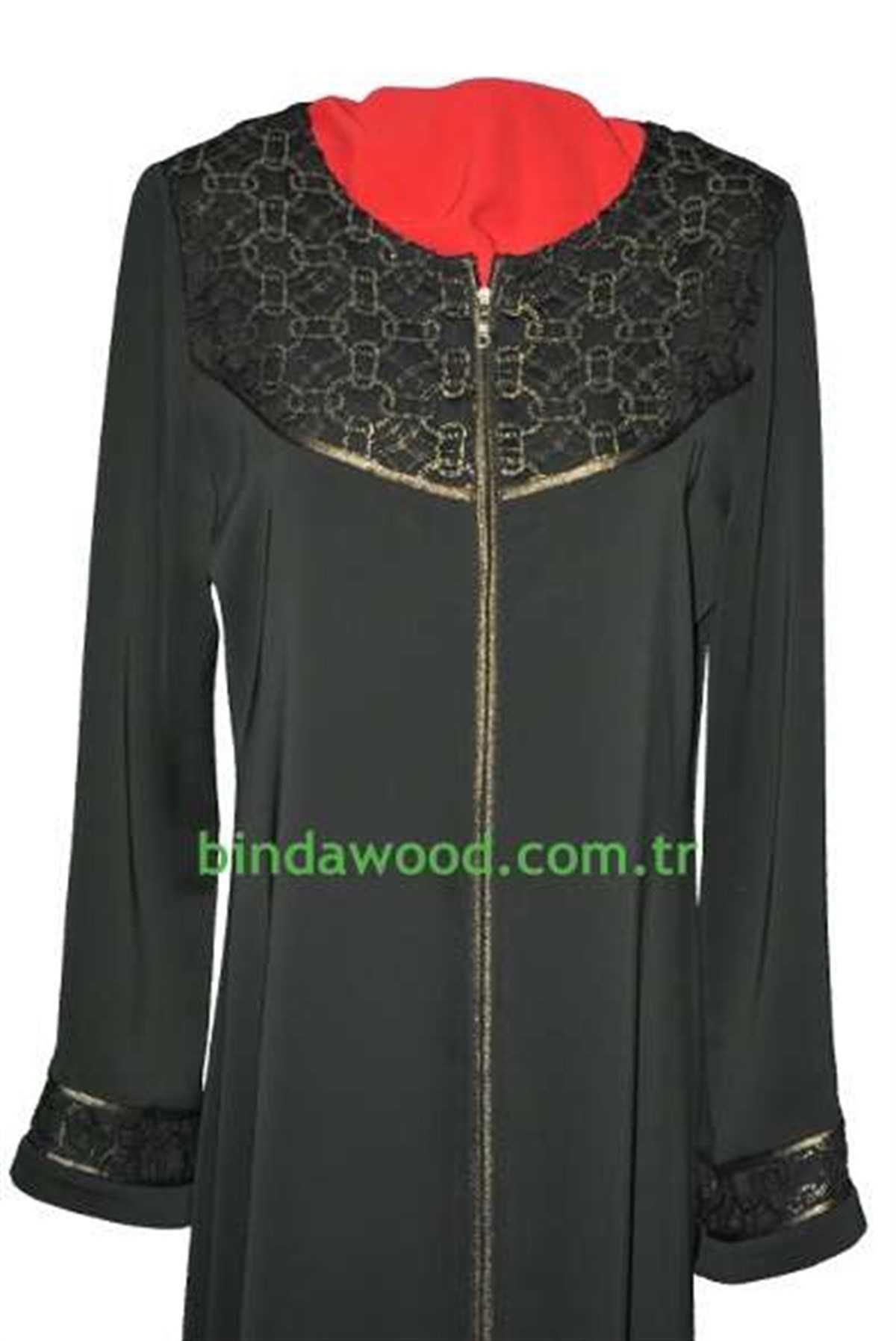 Göğsü Dantelli Dubai Abiye Tesettür Ferace