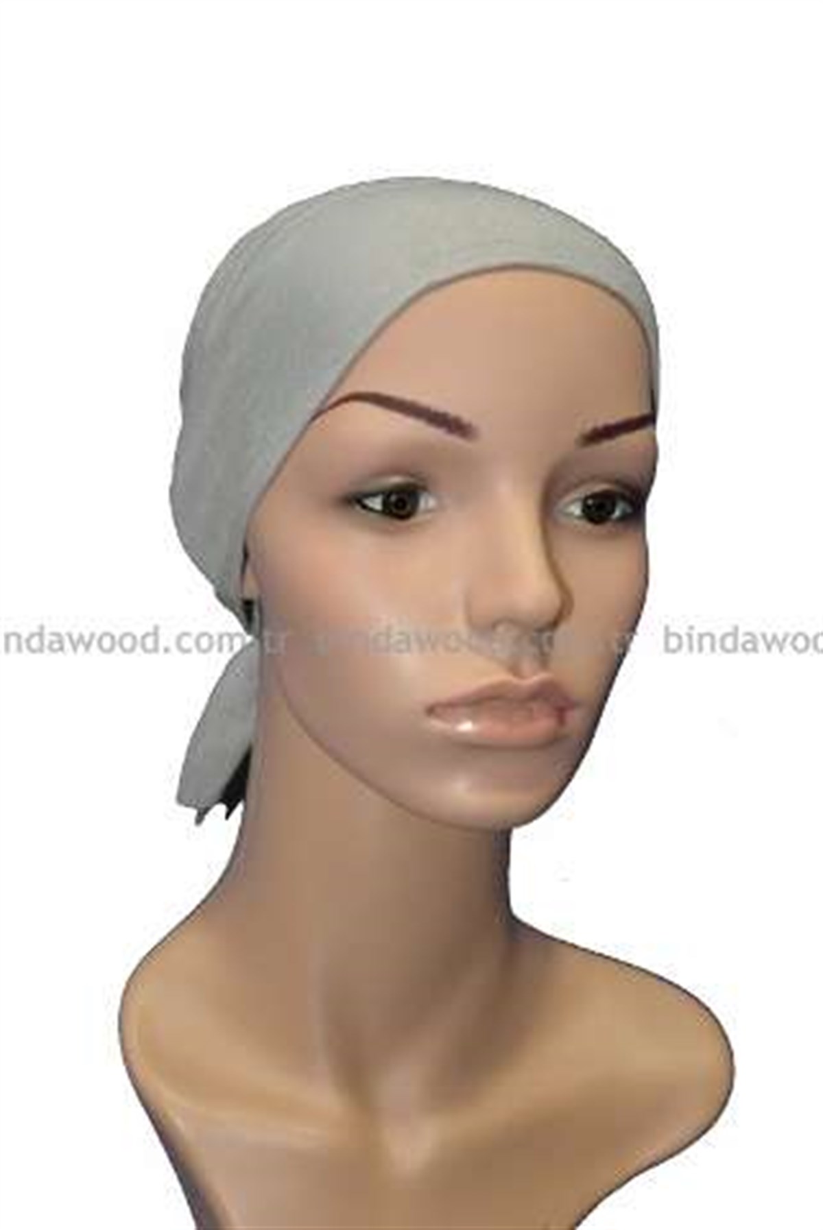 Gri Dikişsiz Tesettür Bone