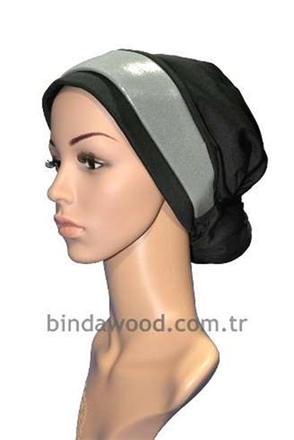Gümüş Bantlı Abiye Türban Bone