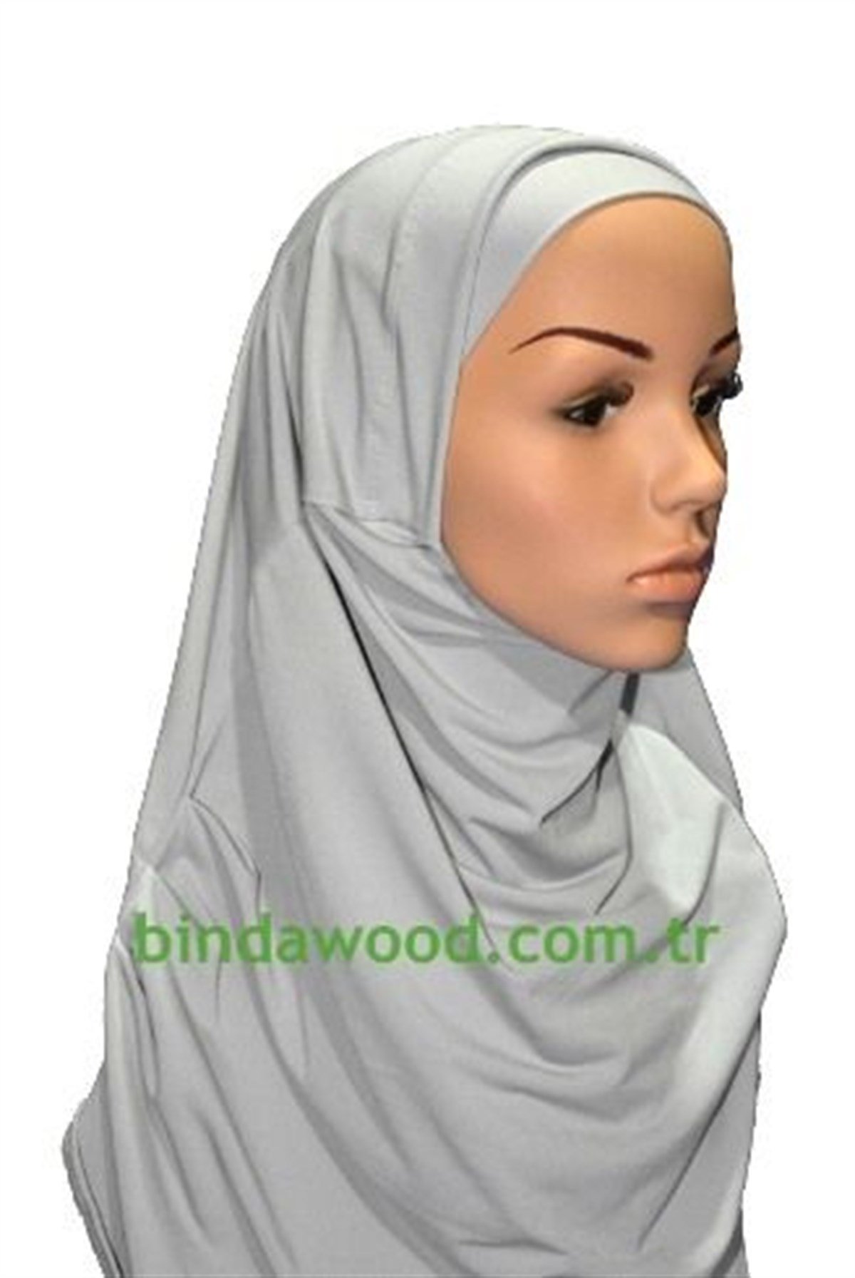 Gümüş Gri Pratik Eşarp