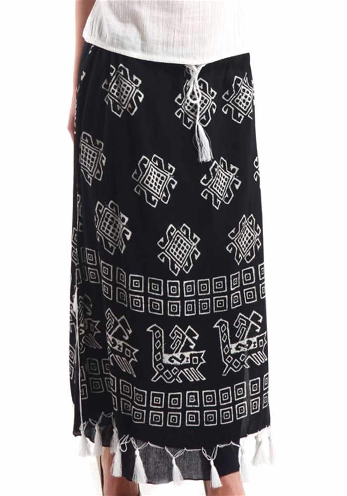 Hitit Desen Taş Baskı Etek