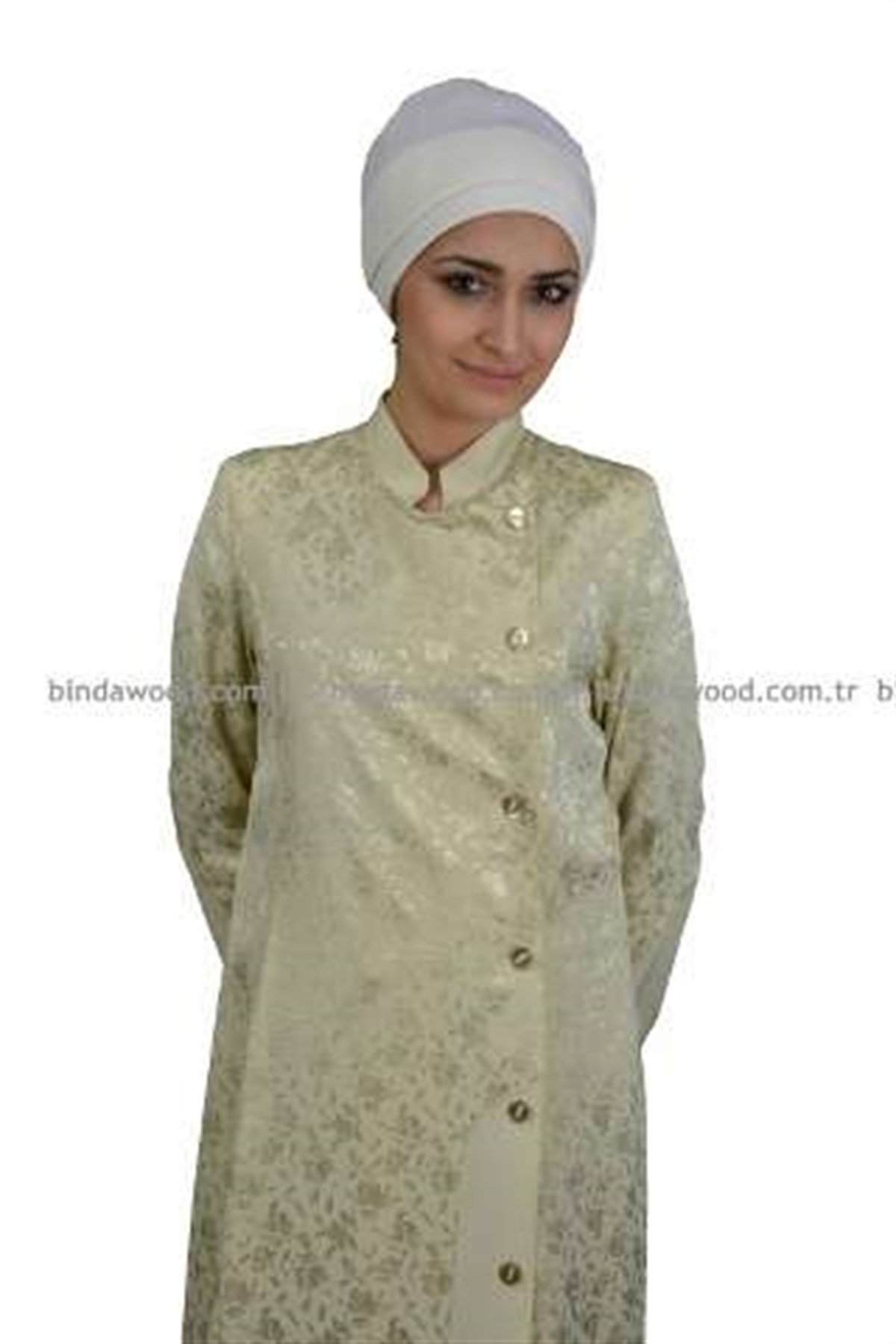 İkili Takım Viskon Keten Krem Jkrlı