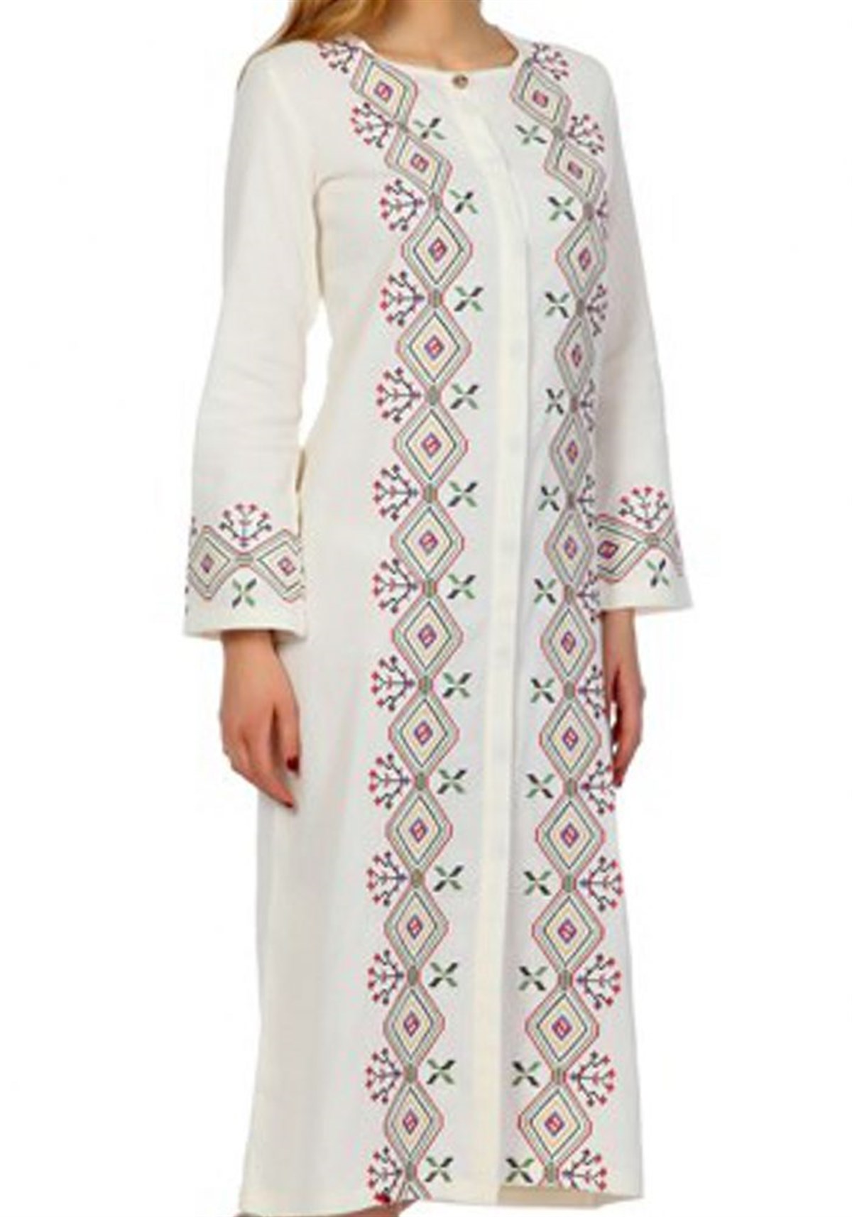 Kaftan Elbise Krem
