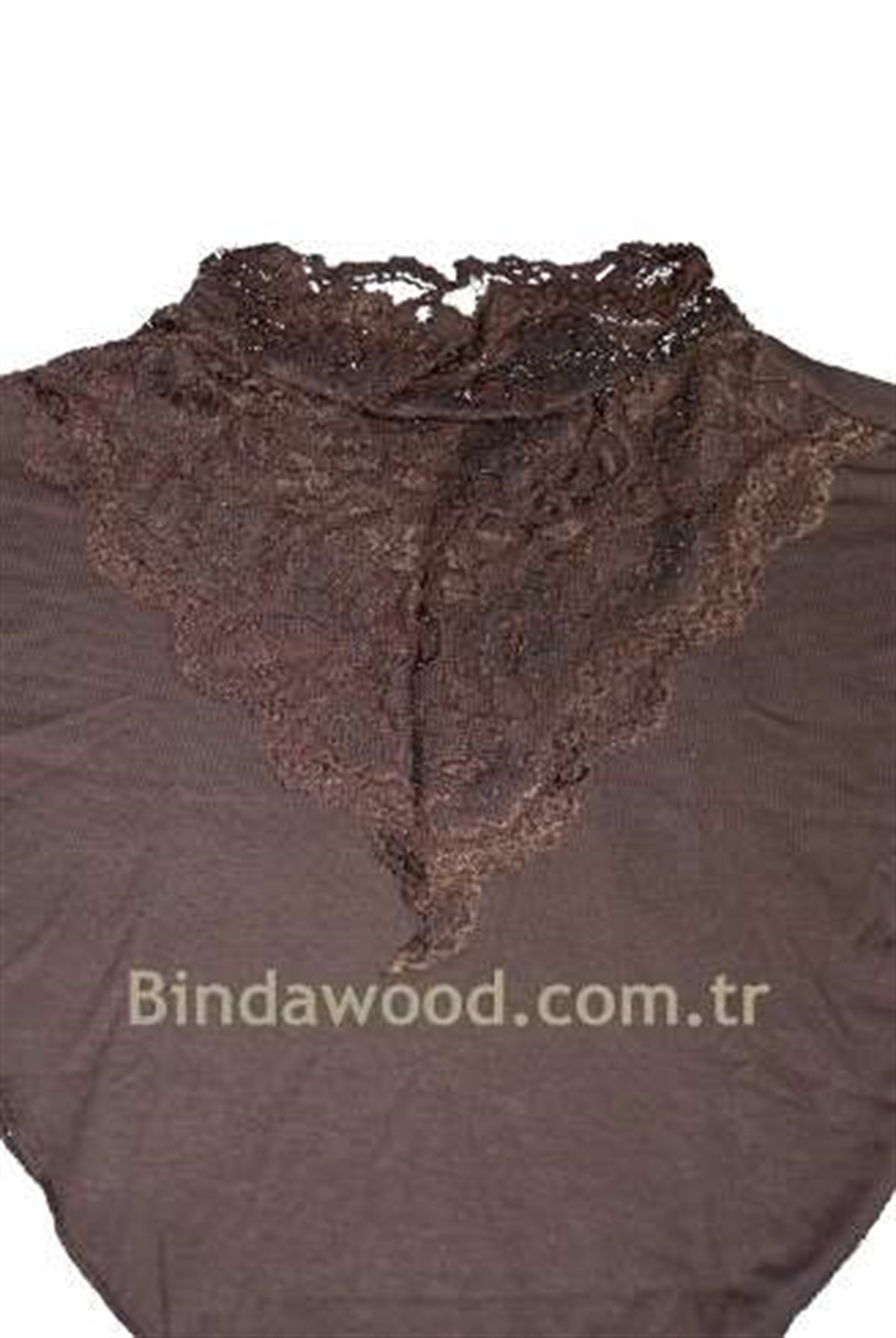 Kahve Dantelli Boyunluk