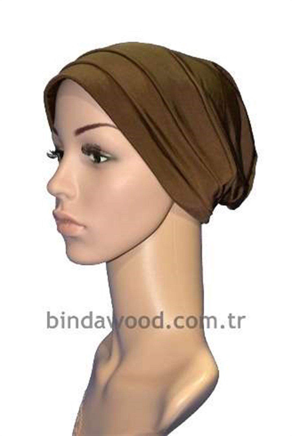 Kestane Kahverengi Sade Abiye Türban Bone