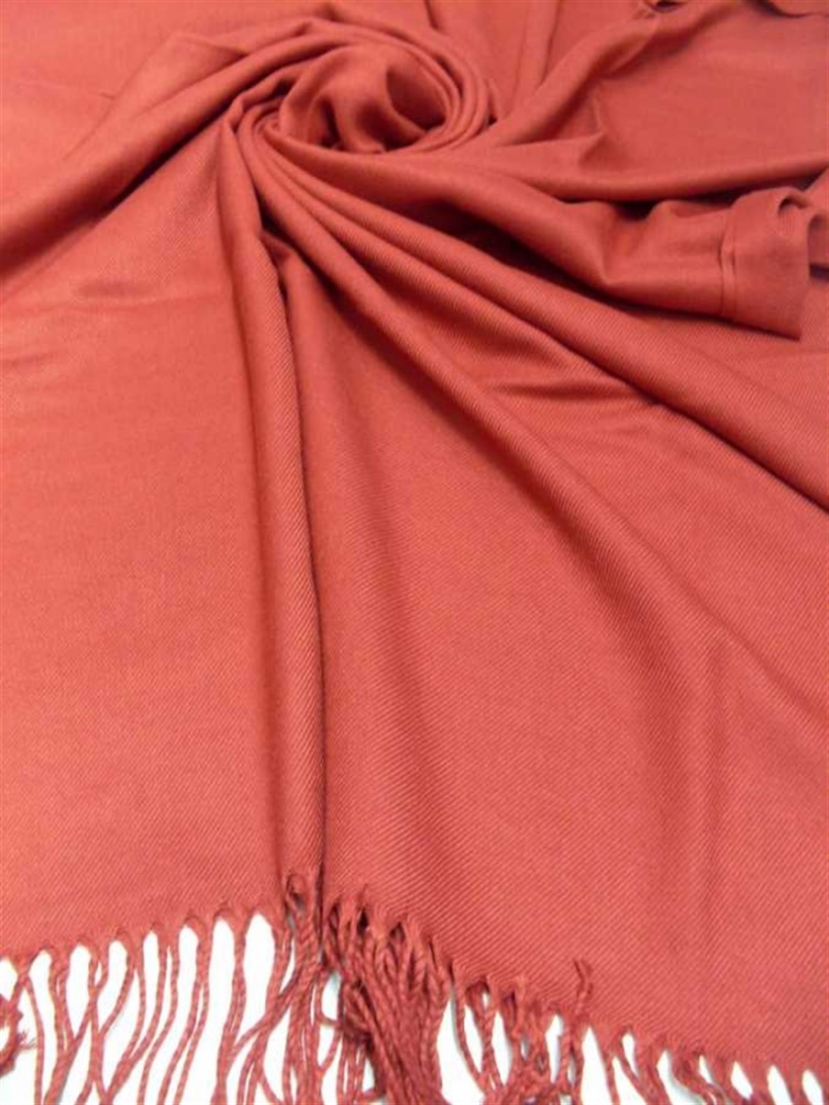 Kiremit Rengi Pashmina Tesettür Şal