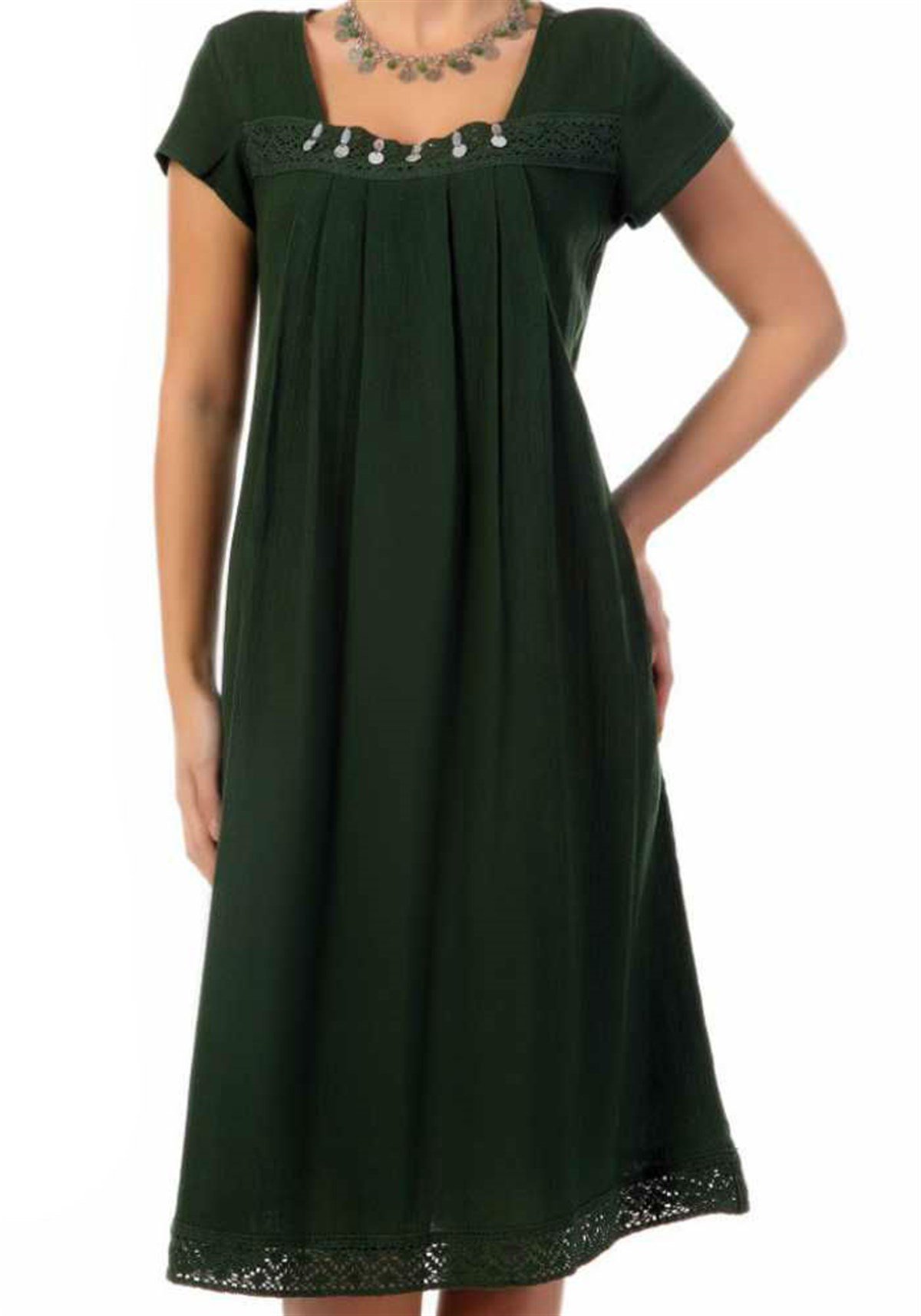 Kısa Kol Pullu Elbise