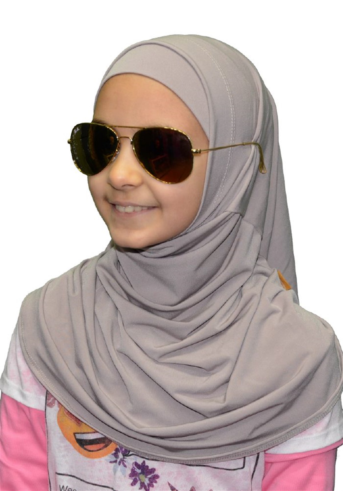 Koyu Bej Çocuk Pratik Eşarp