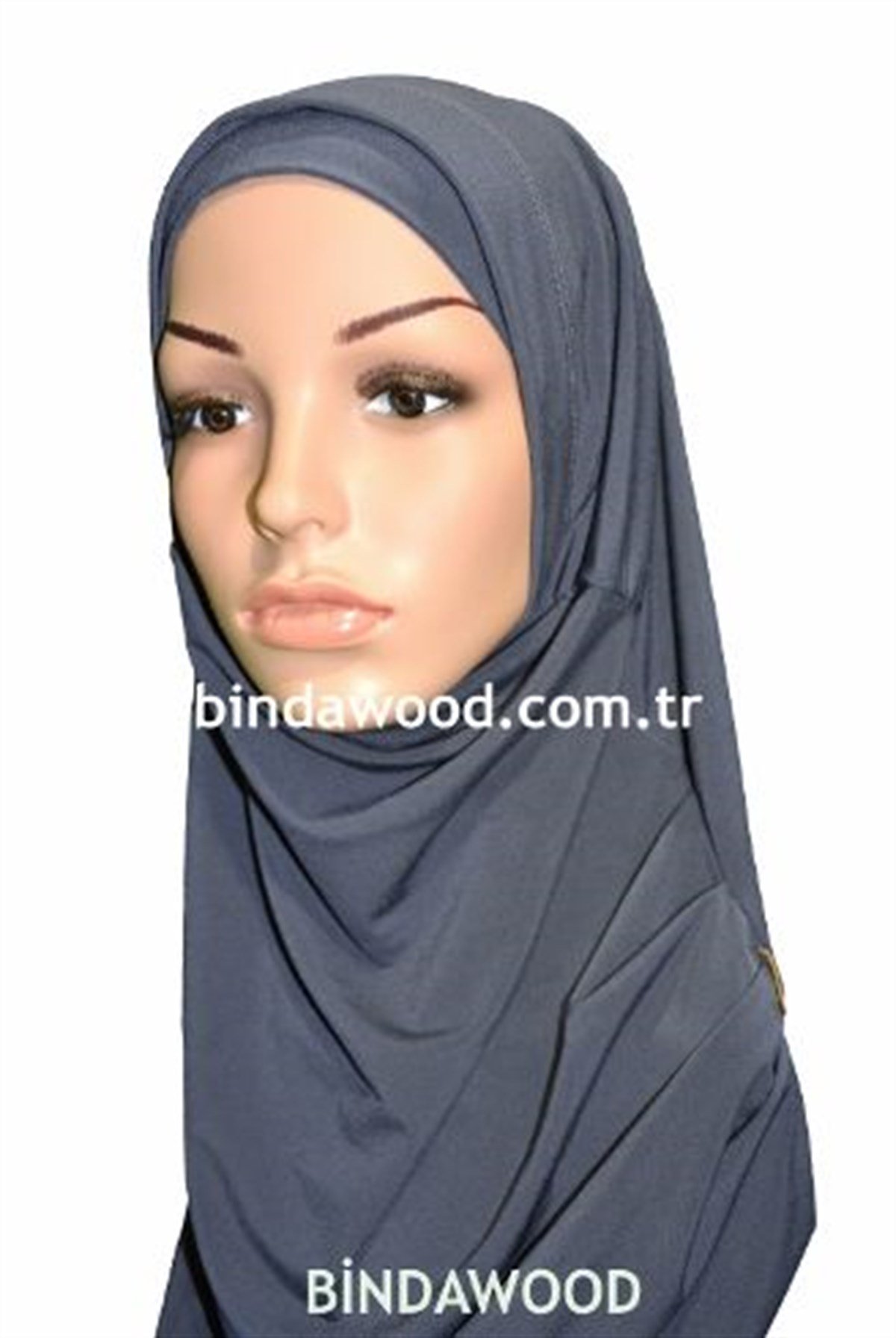 Koyu Gri Pratik Eşarp