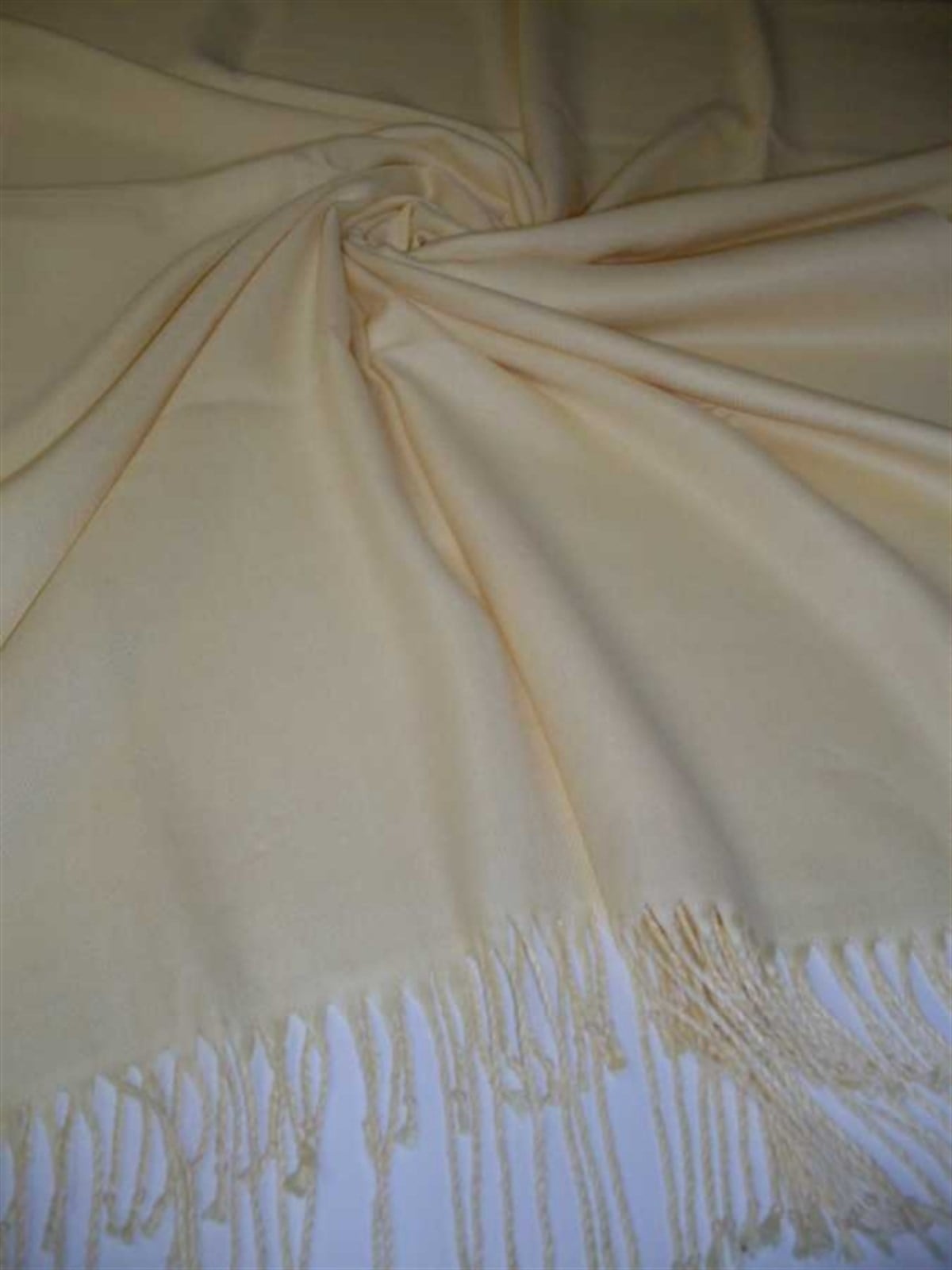 Krem Rengi Pashmina Tesettür Şal