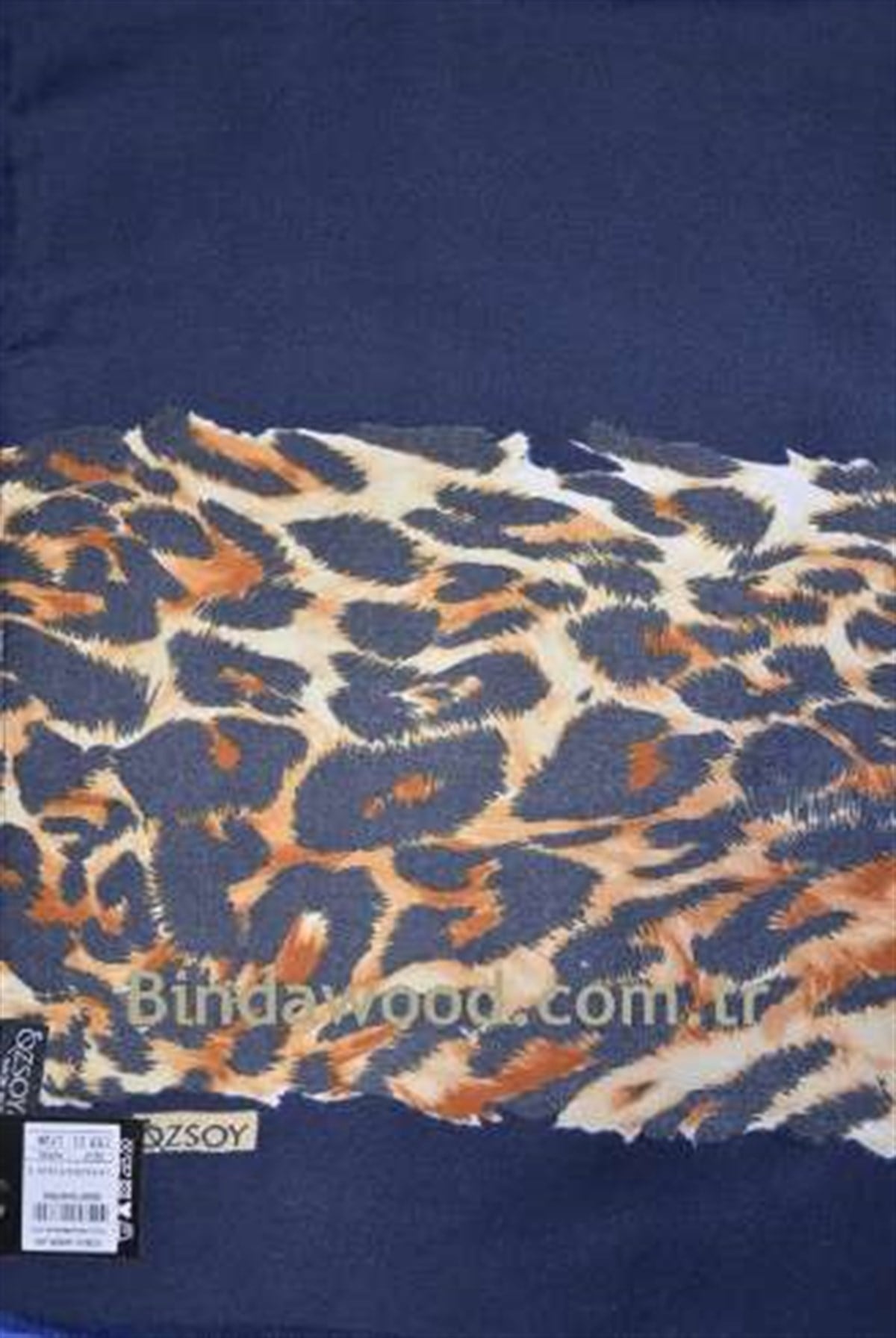 Lacivert Leopar Tesettür Şal
