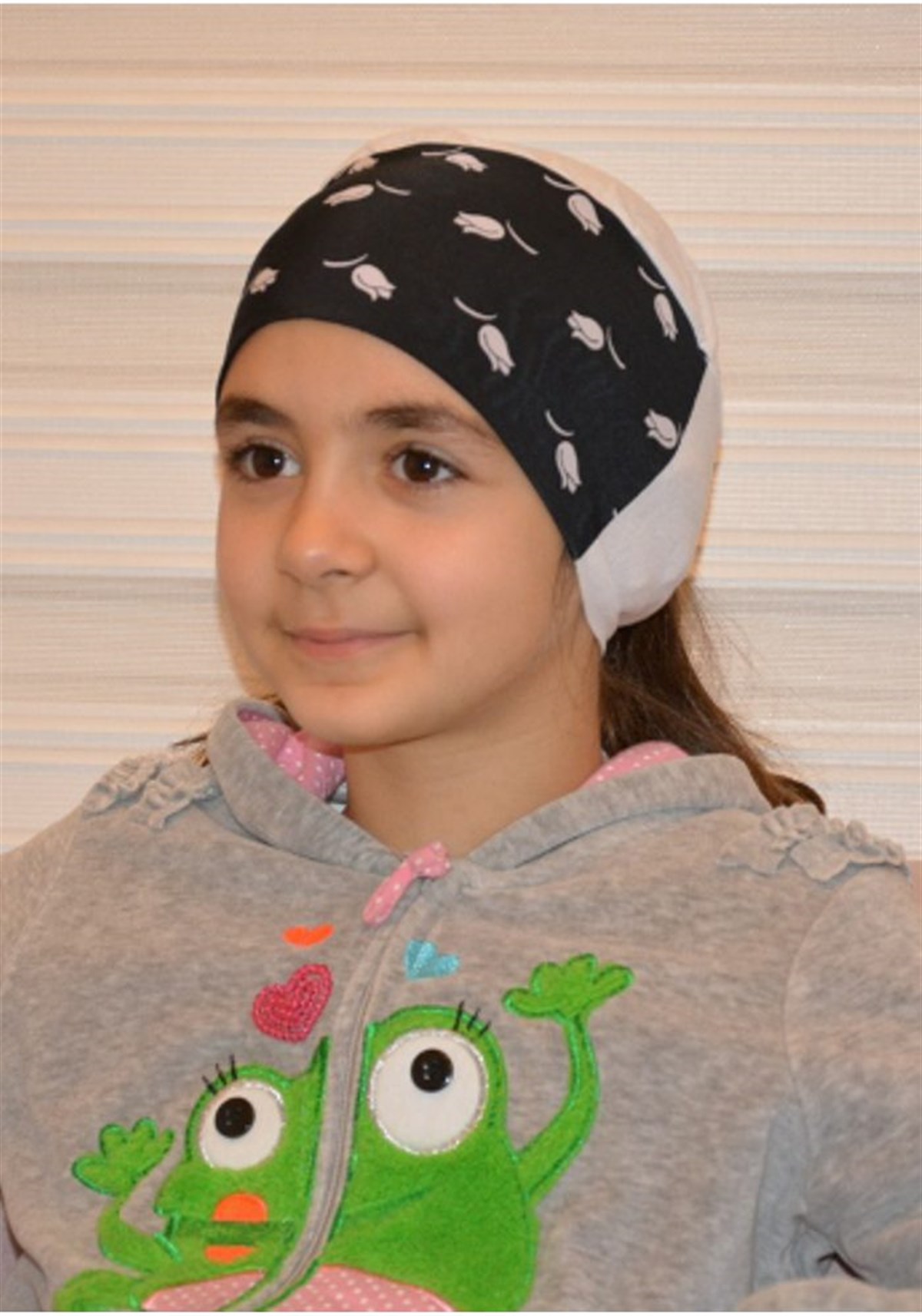 Lale Siyah Çocuk Bone - 3735