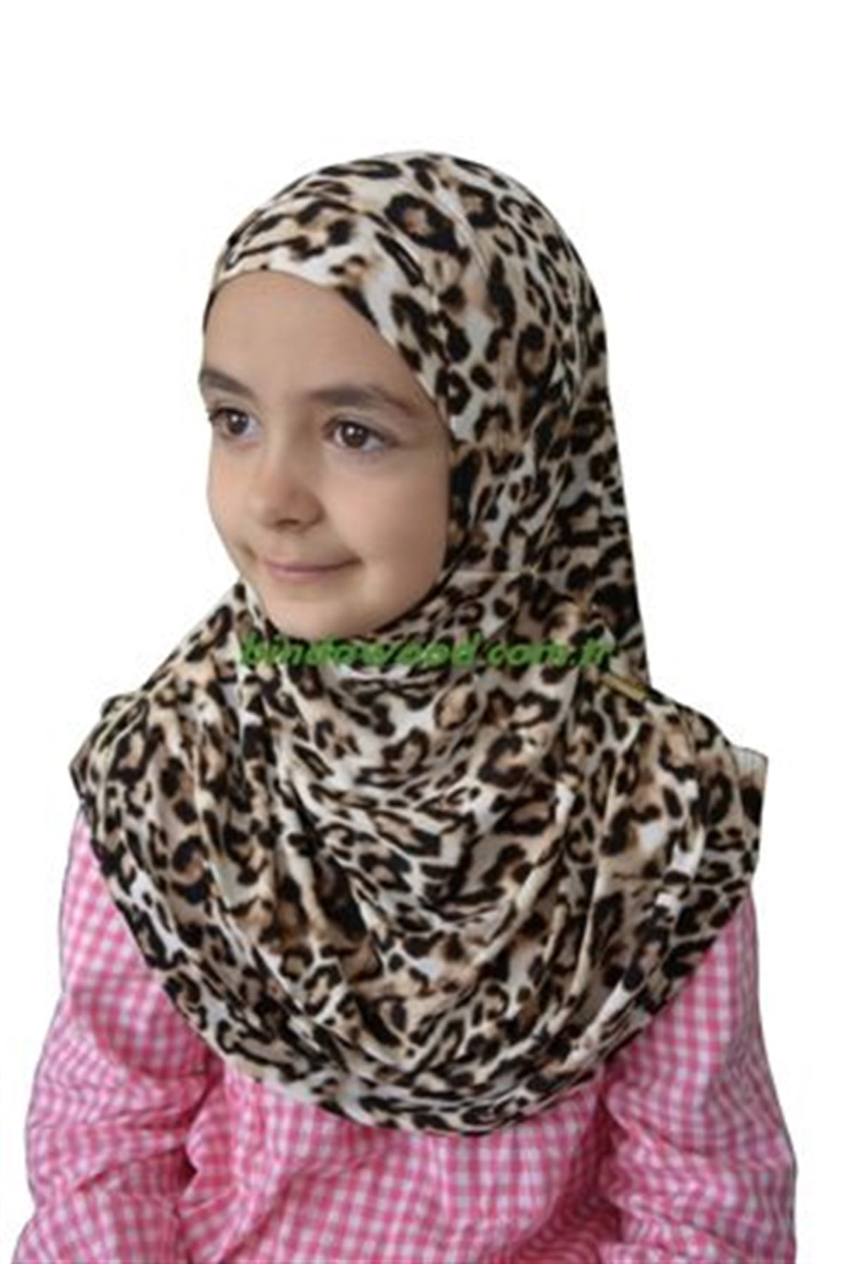 Leopar Desen Çocuk Pratik Eşarp