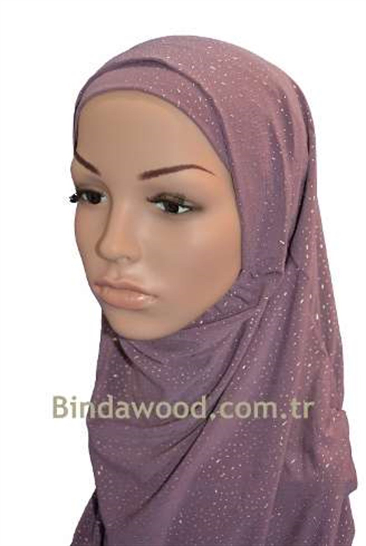 Lila Taşlı Pratik Eşarp