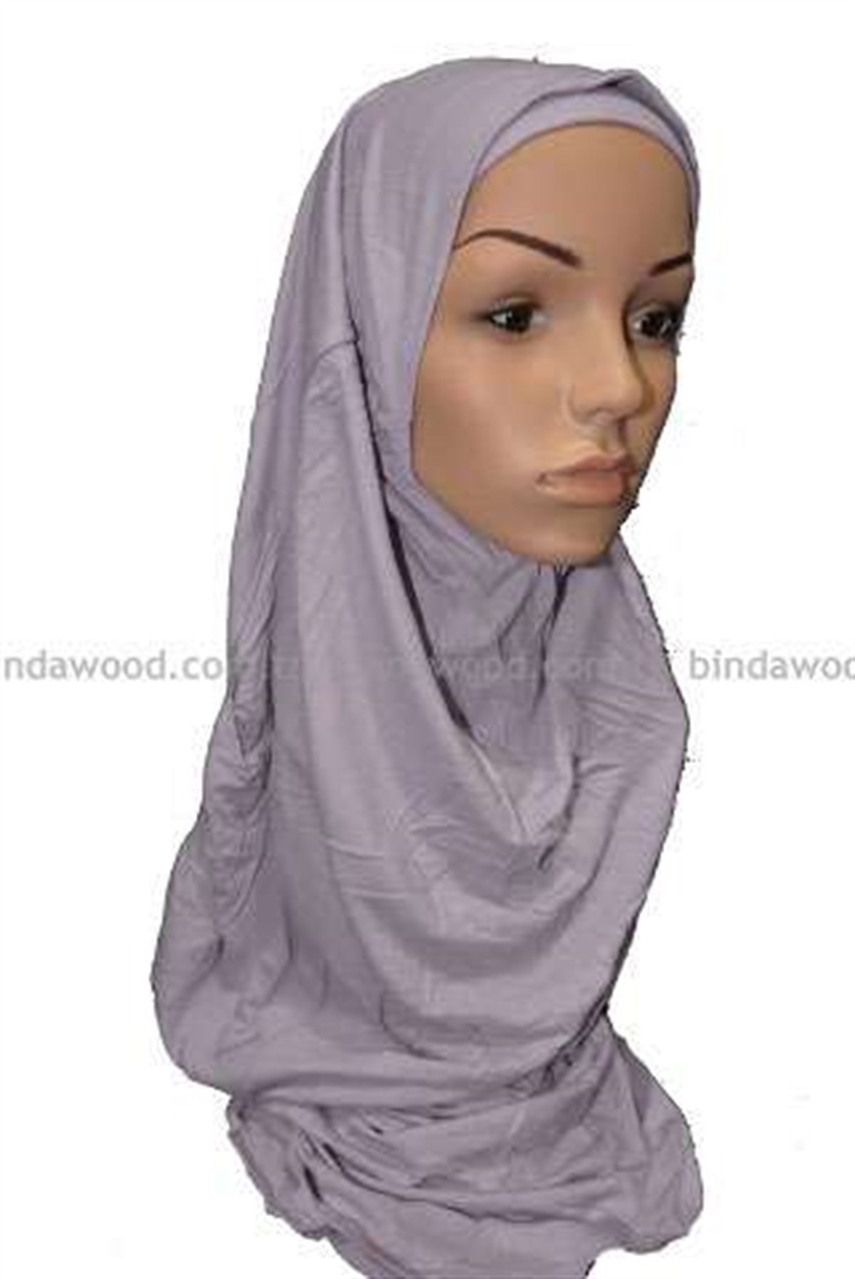 Lila Umre Tipi Pratik Eşarp