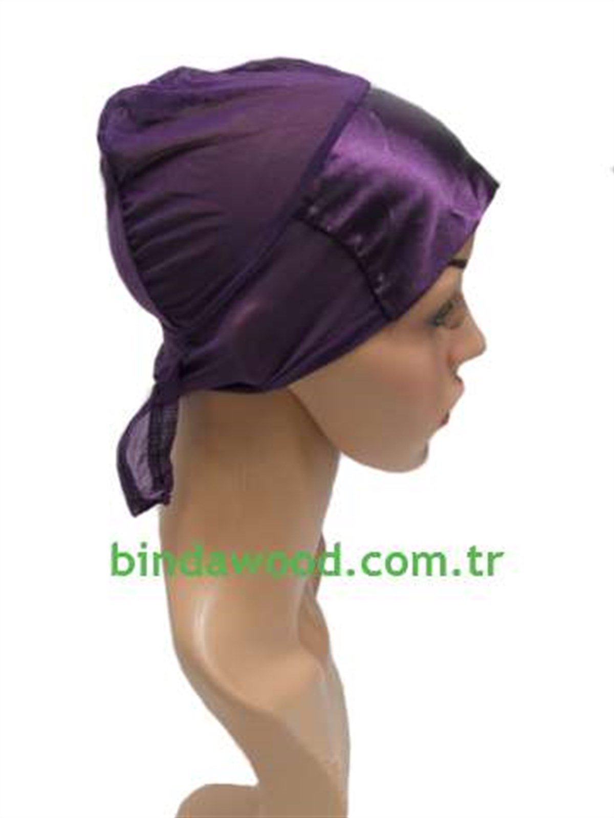 Mor Saten Tül Tesettür Bone