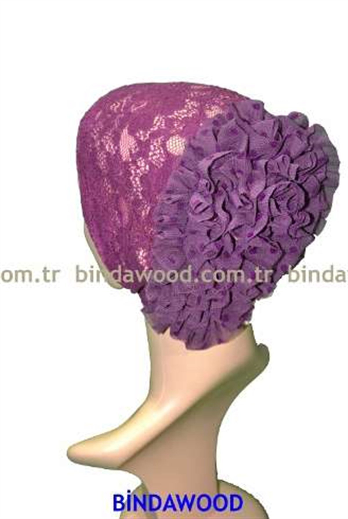 Mor Tül Kıvırcık Bone