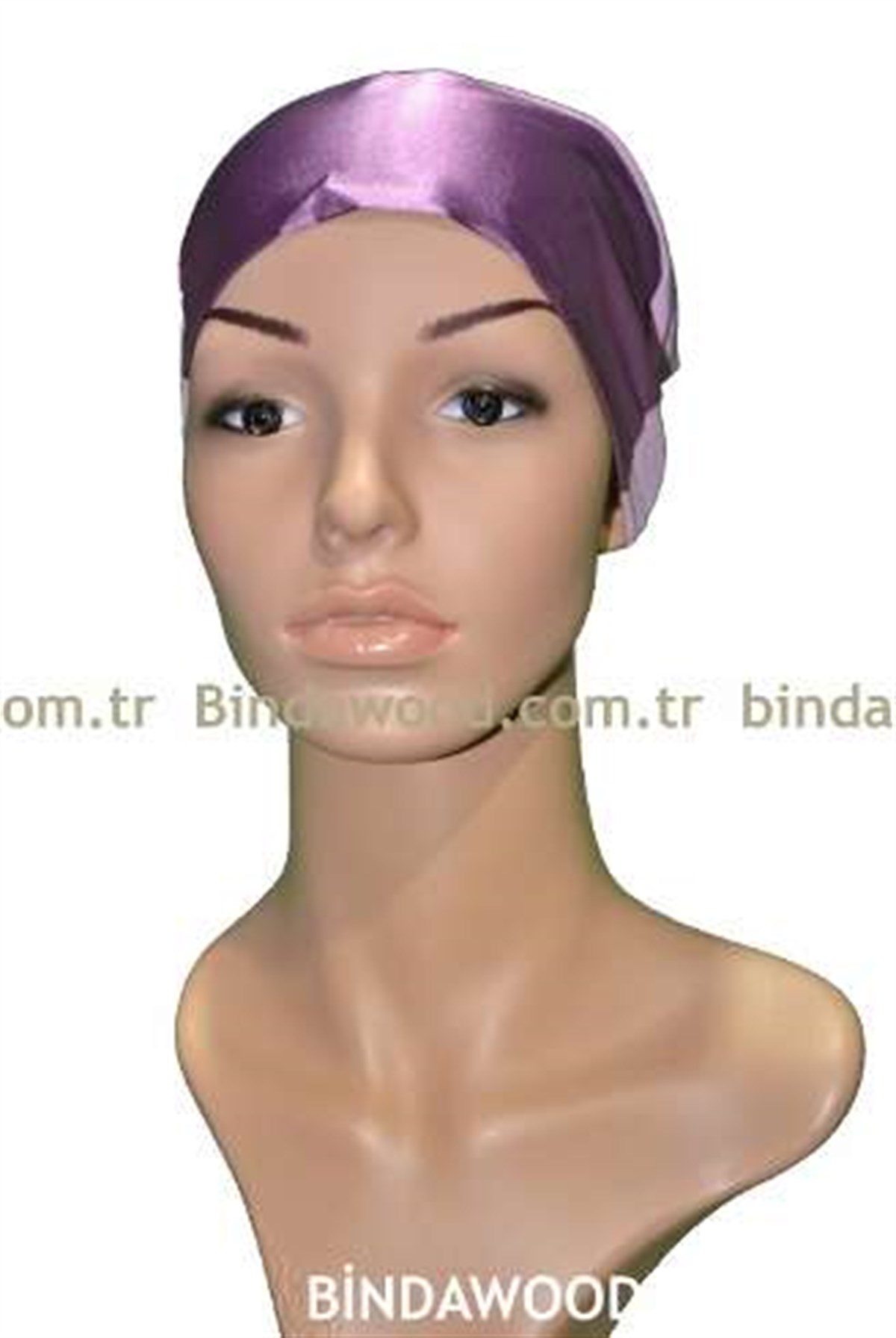 Orkide Saten Abiye Dikişsiz Bone