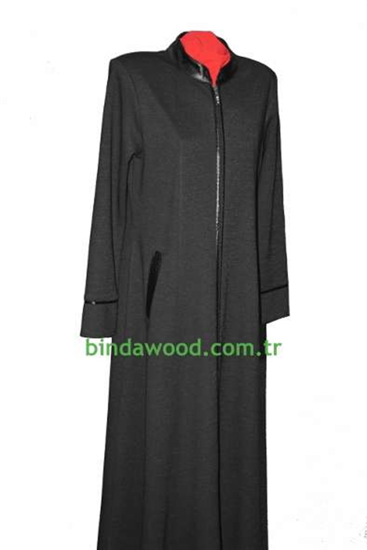 Örme Fermuarlı Füme Kışlık Ferace