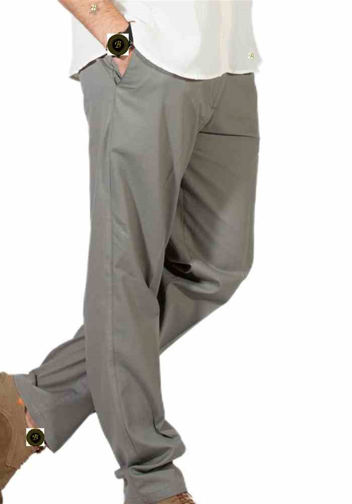 Pantolon Pamuk Gabardin Cepli Küf Yeşili