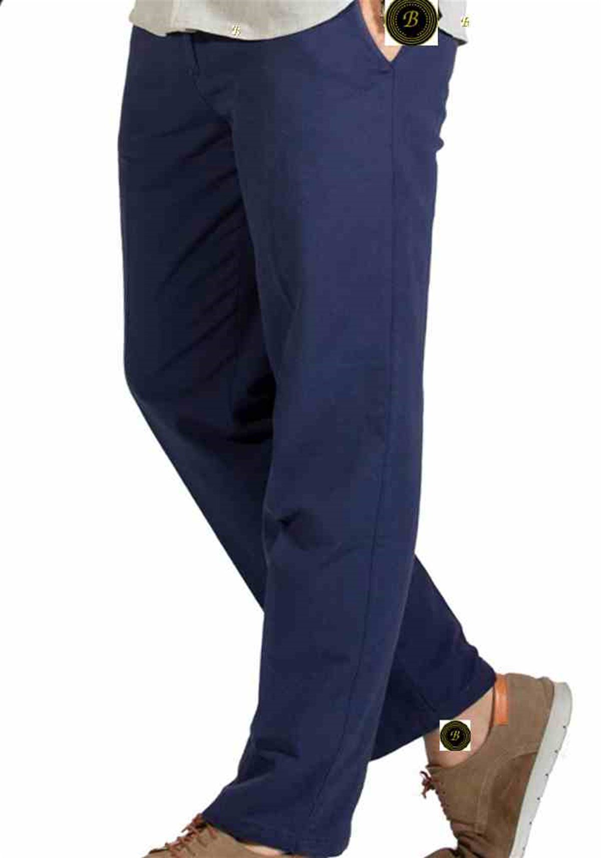 Pantolon Pamuk Gabardin Cepli Lacivert