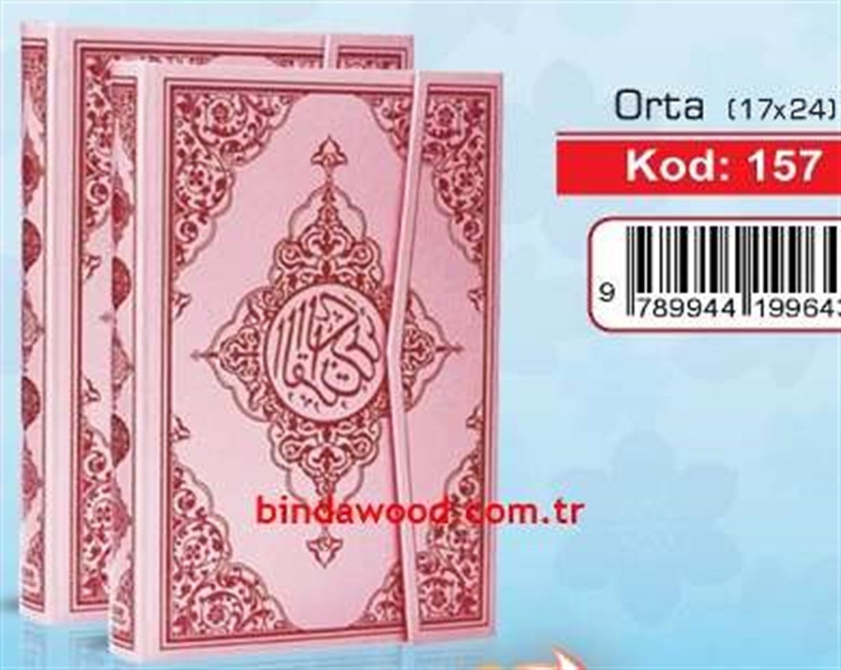 Pembe Kuran ı Kerim Orta Boy Bilgisayar Hatlı Seda Yayınevi Kod 157