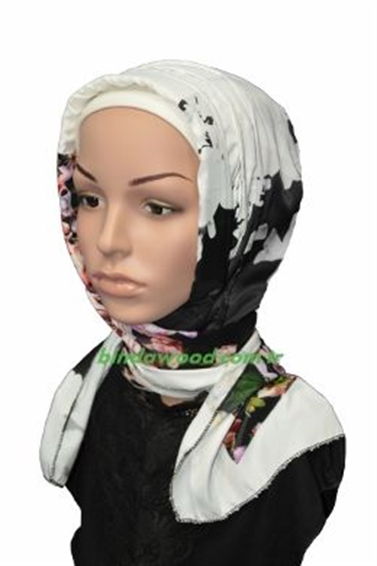 Pratik Şal Krem Desenli