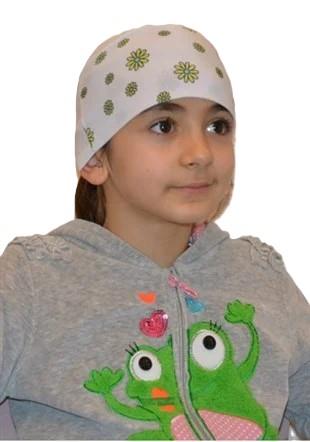 Sarı Çiçekli Çocuk Bone